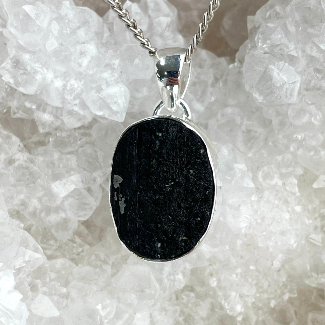 Sterling Silver Pendant - Black Tourmaline