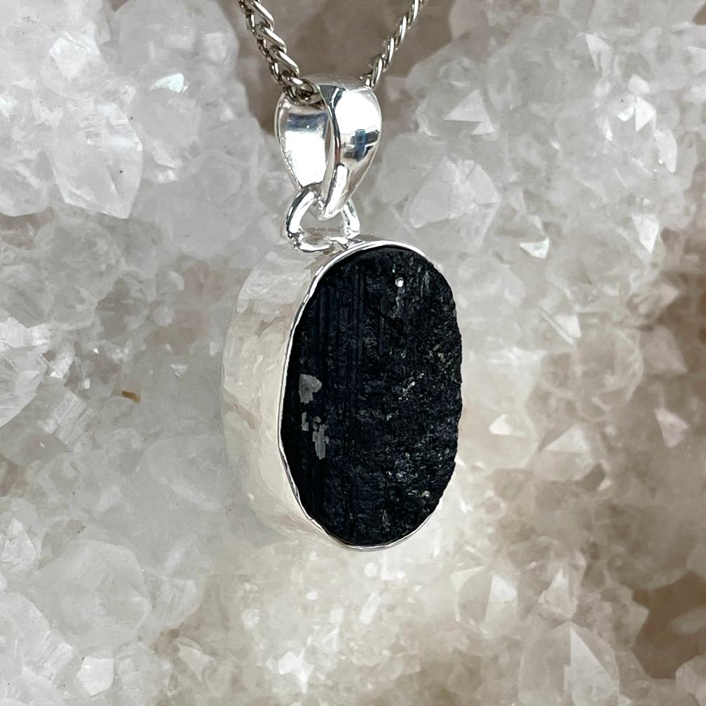 Sterling Silver Pendant - Black Tourmaline
