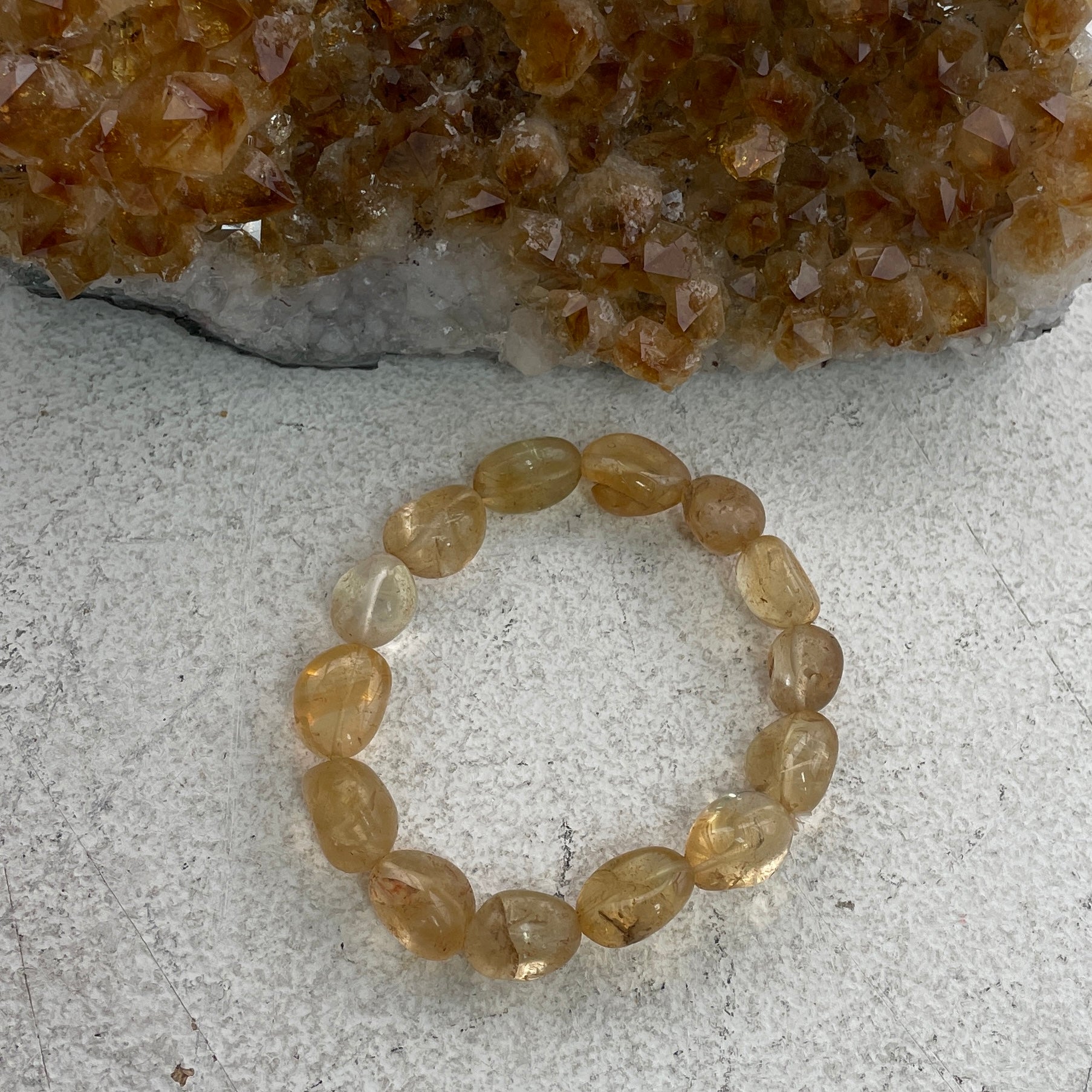 Citrine Nugget Beaded Bracelet