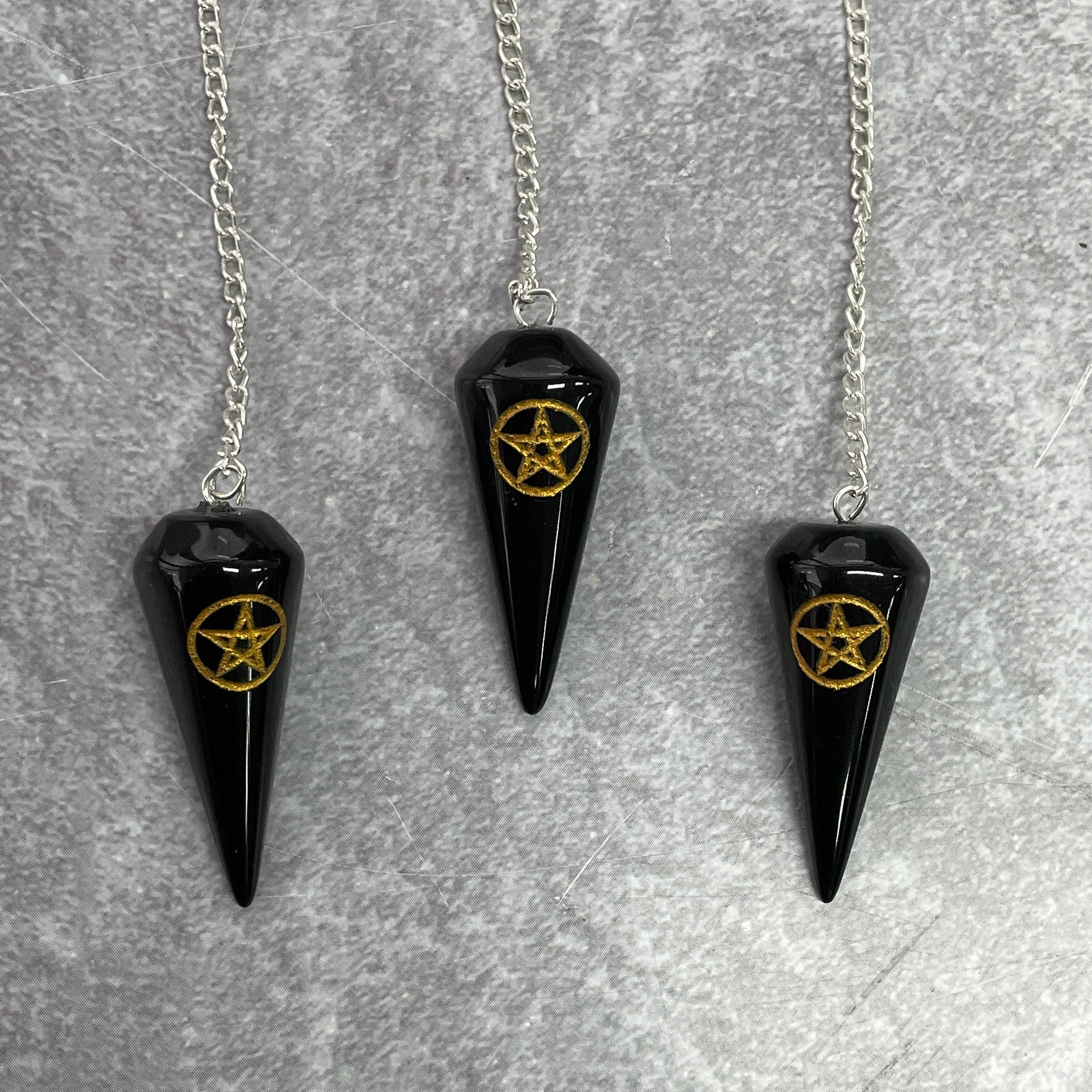 Black Tourmaline Pendulum - Pentagram