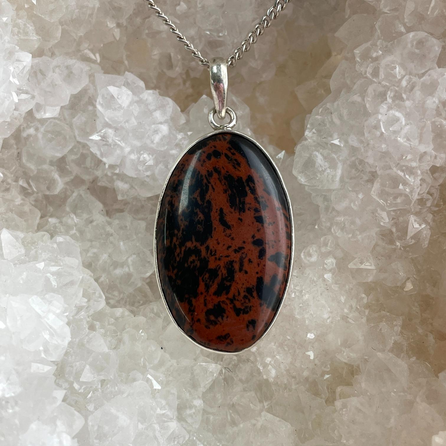 Sterling Silver Pendant - Mahogany Obsidian LRG - SP49