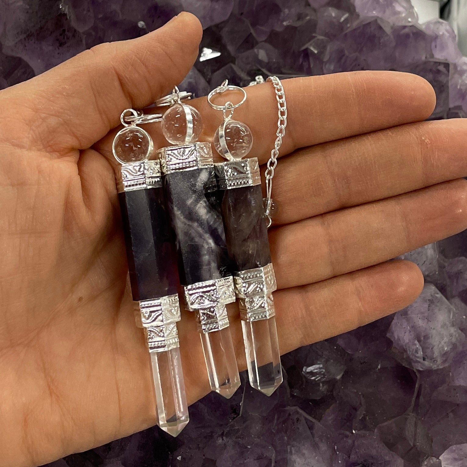 Amethyst Wand Pendulum