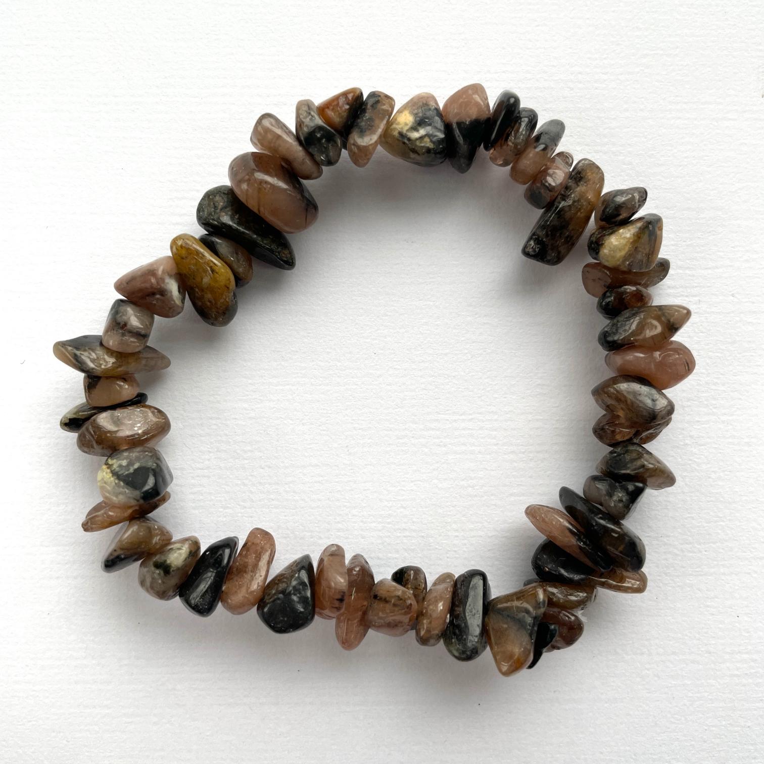 Chiastolite Chip Bracelet