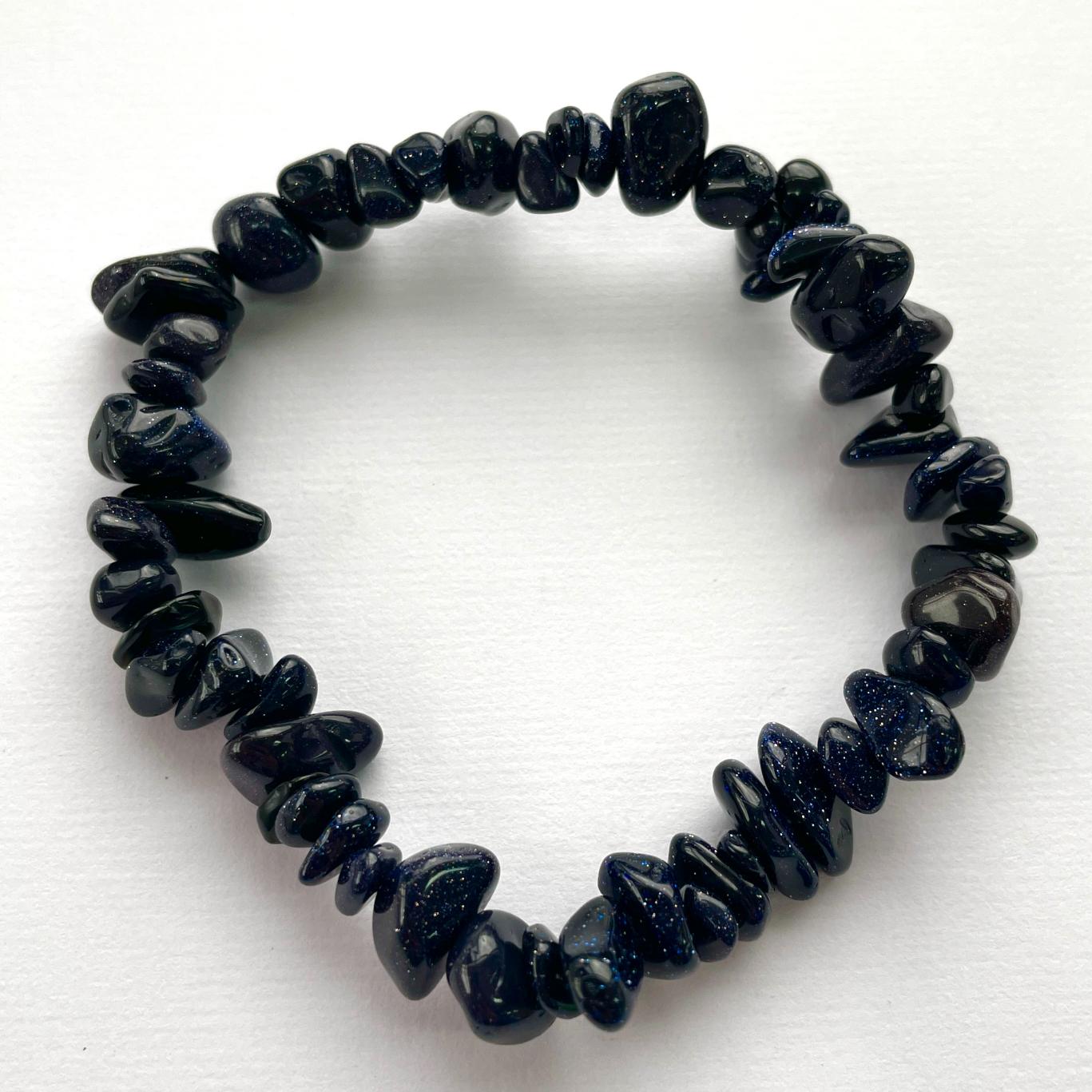 Goldstone (Blue) Chip Bracelet