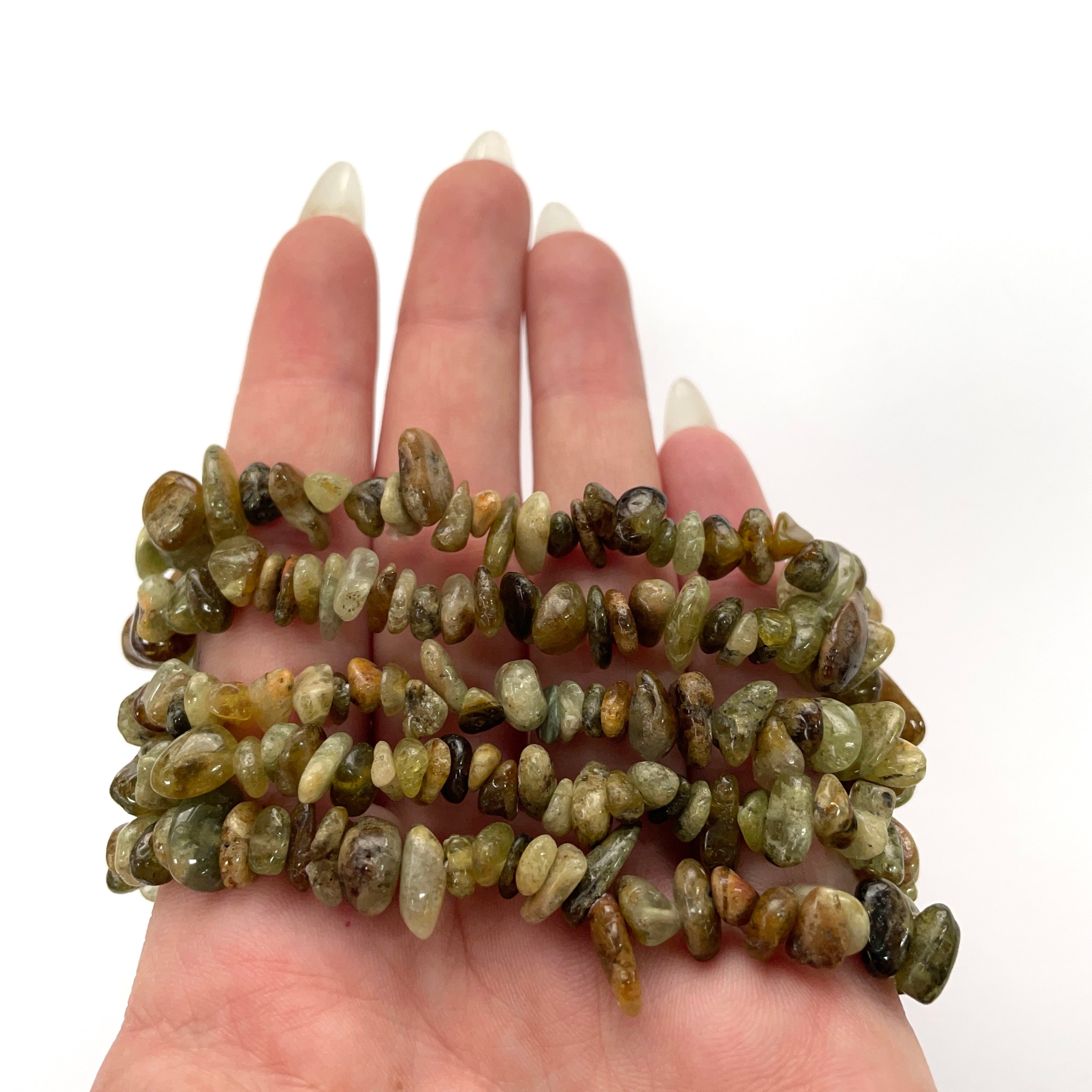 Green Garnet Chip Bracelet
