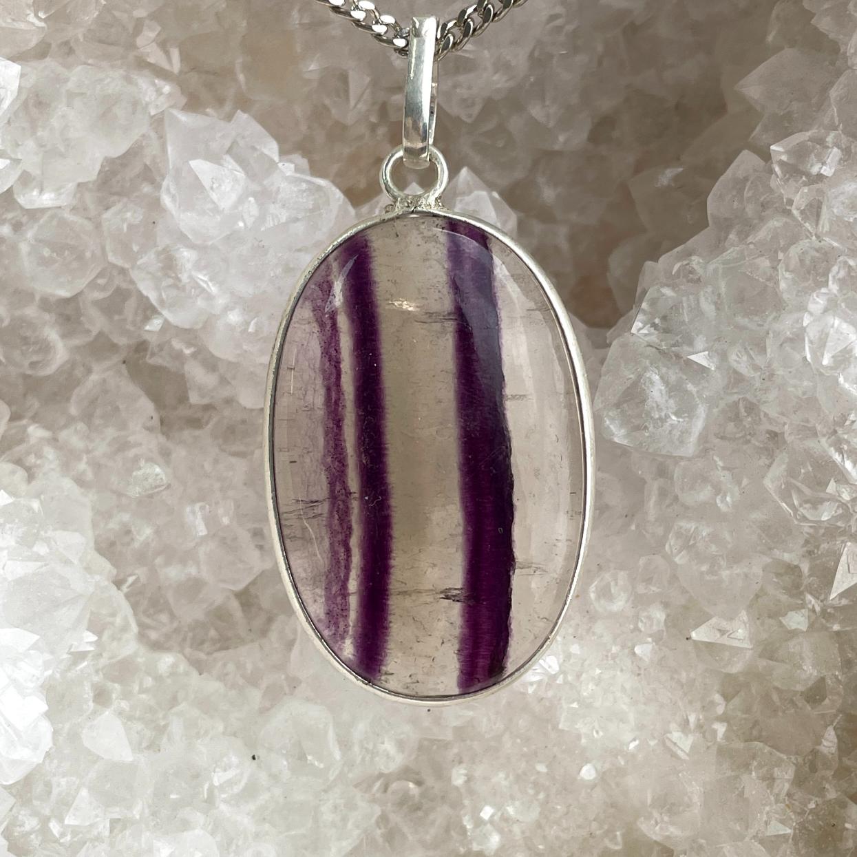 Sterling Silver Pendant - Fluorite LRG - SP60