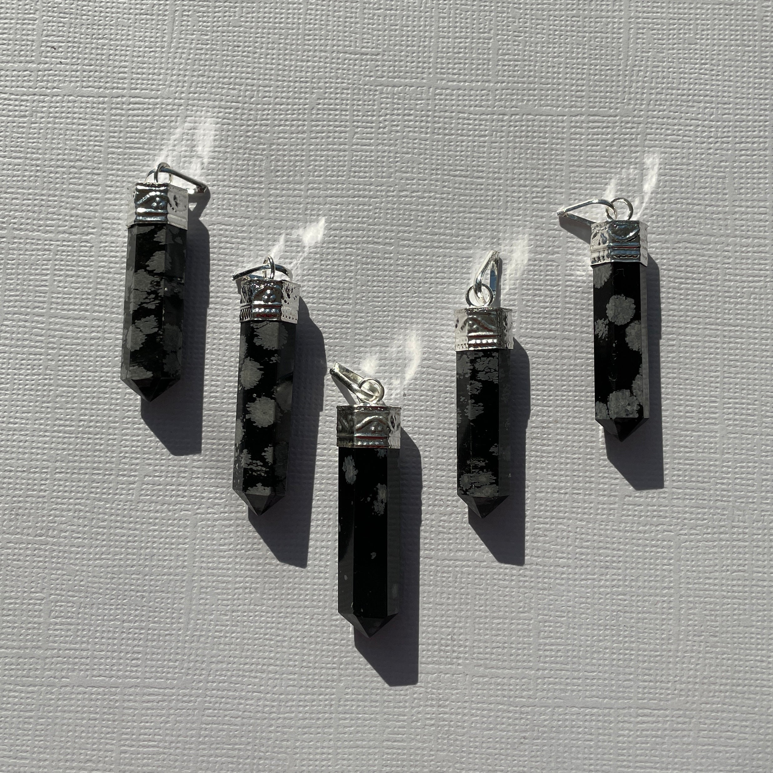 Snowflake Obsidian - Cap Point Pendant