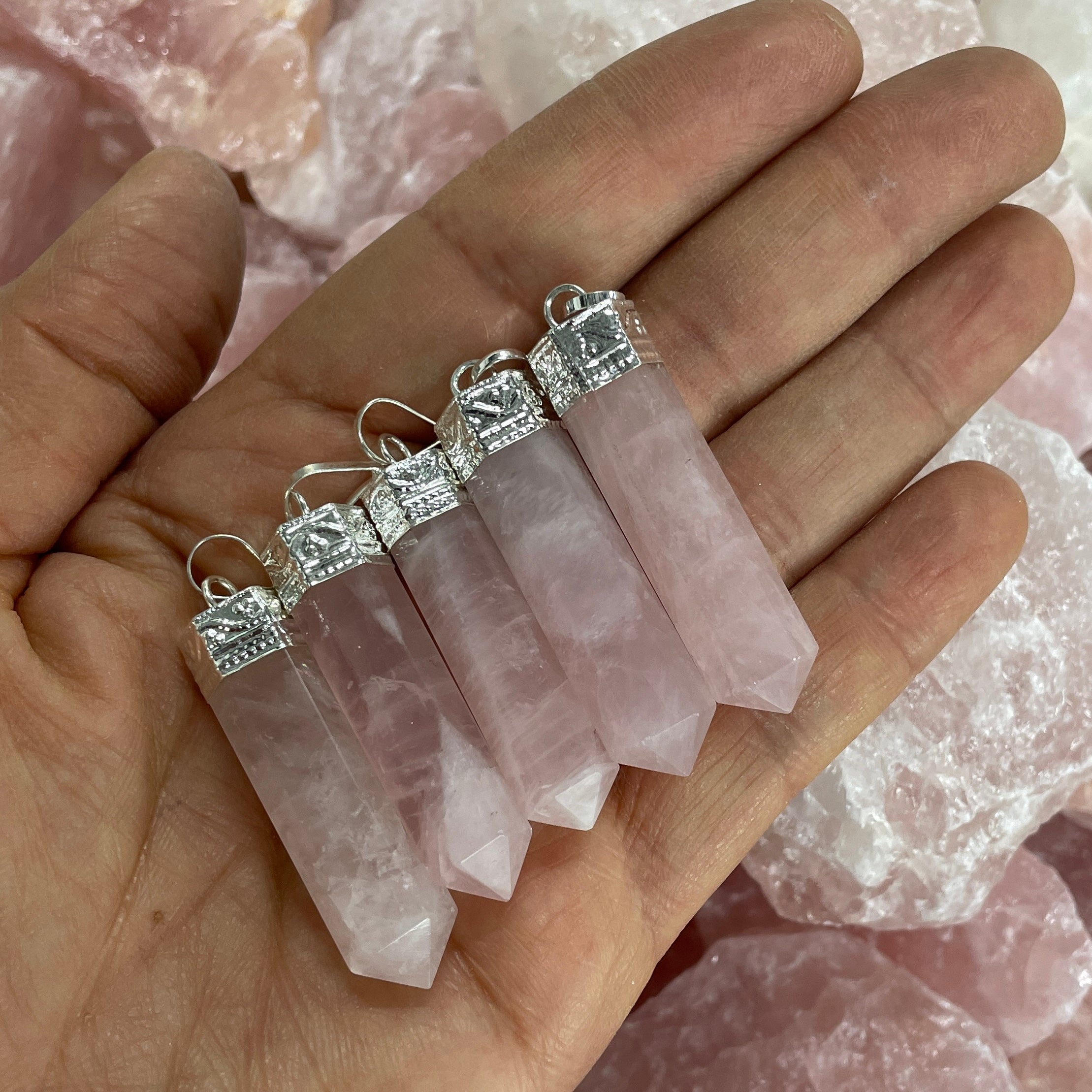 Rose Quartz - Cap Point Pendant