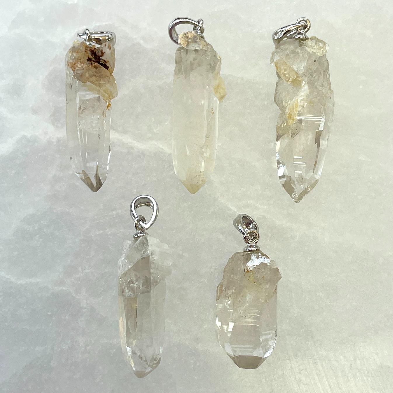 Himalayan Quartz AA Silver Pendant