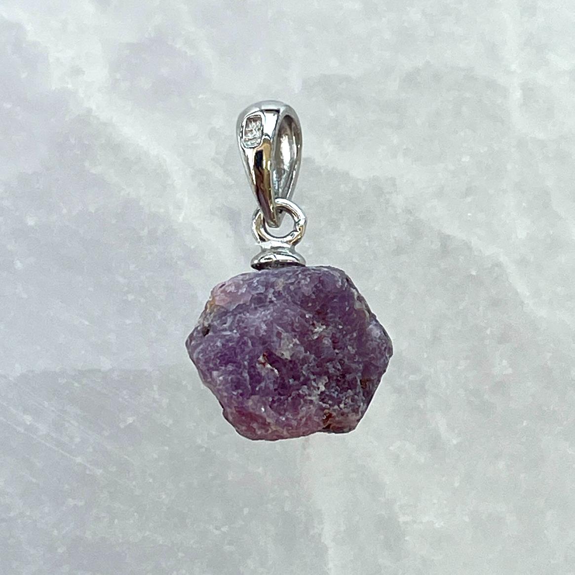 Ruby A silver Pendant