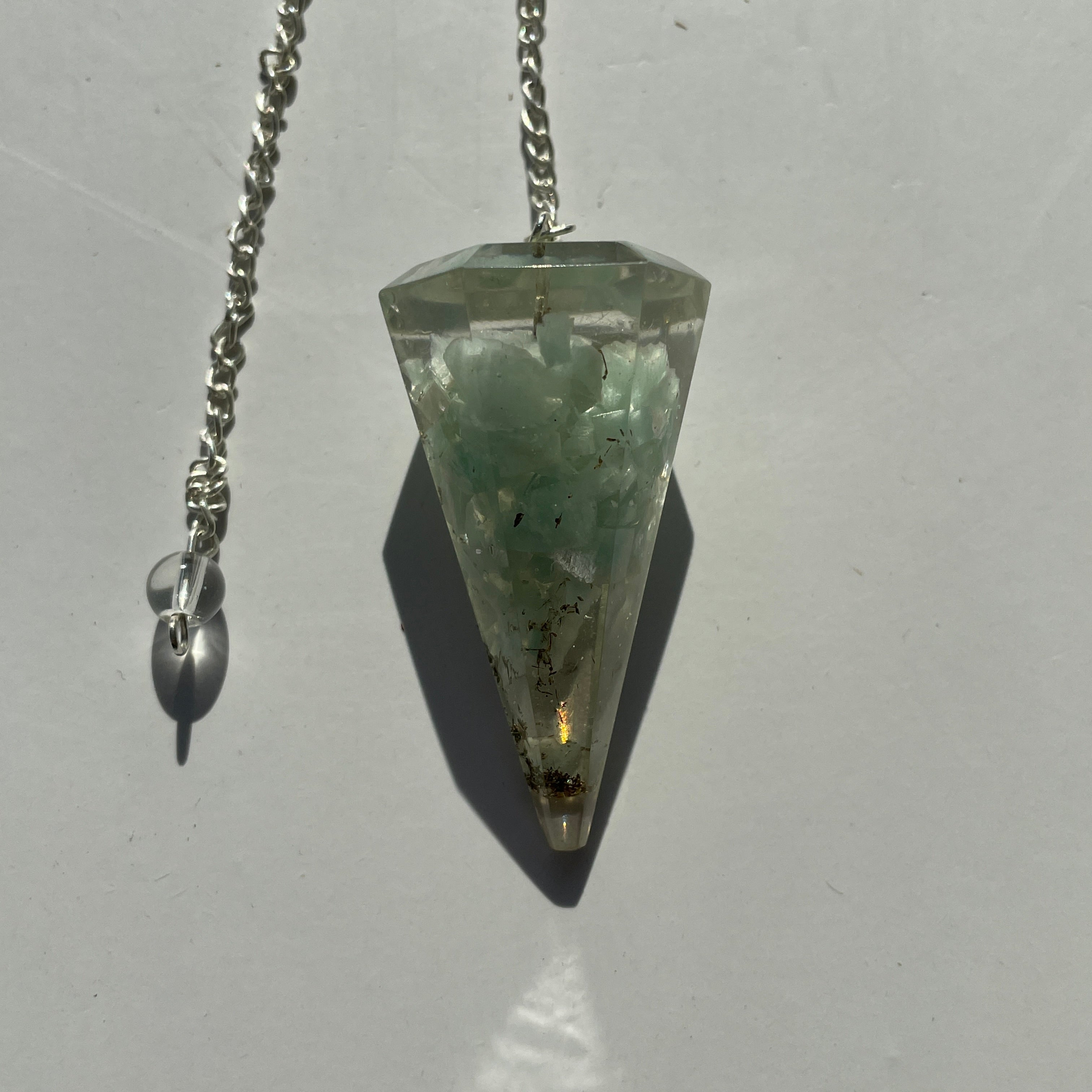 Orgonite Faceted Pendulum - Amazonite