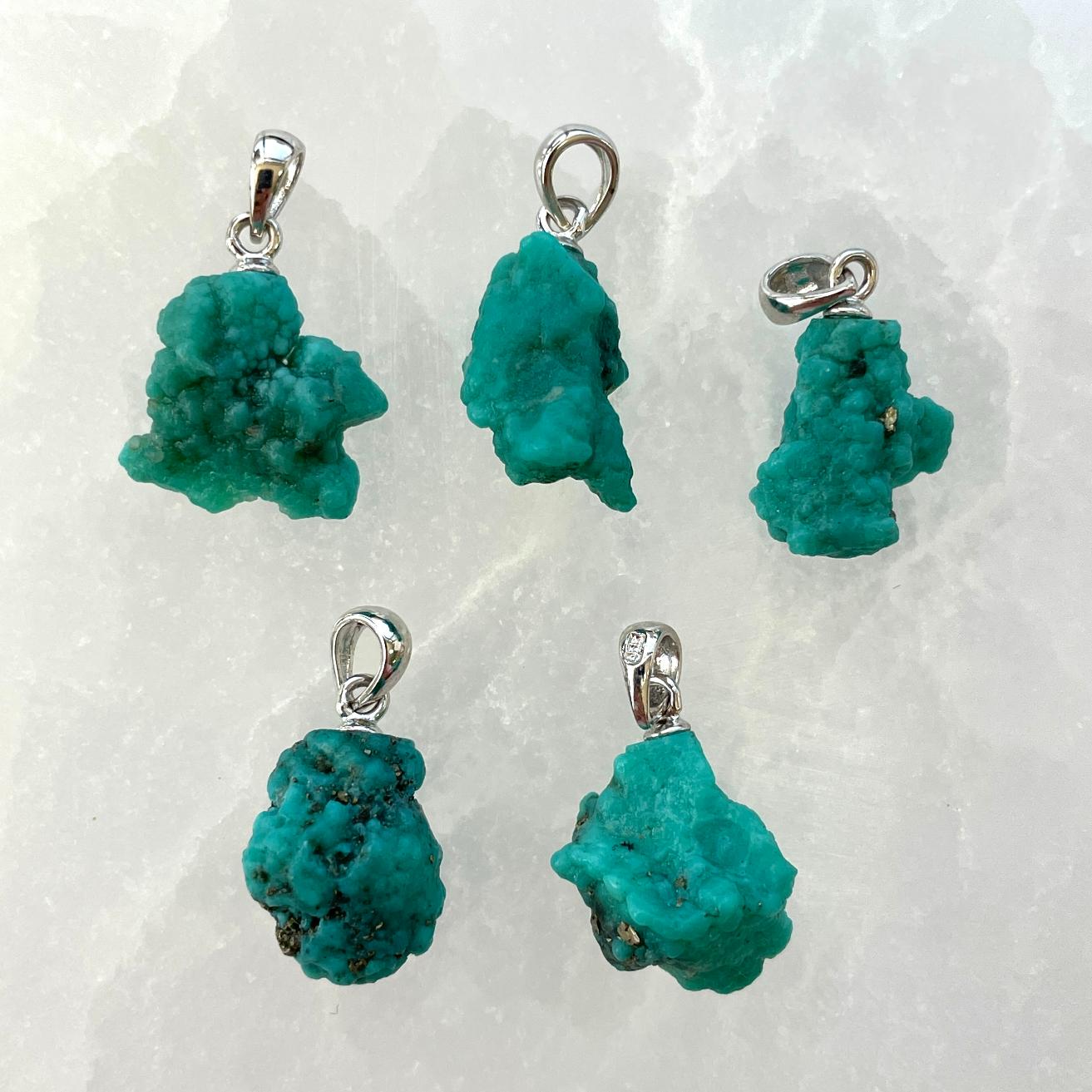 Turquoise AA Silver Pendant