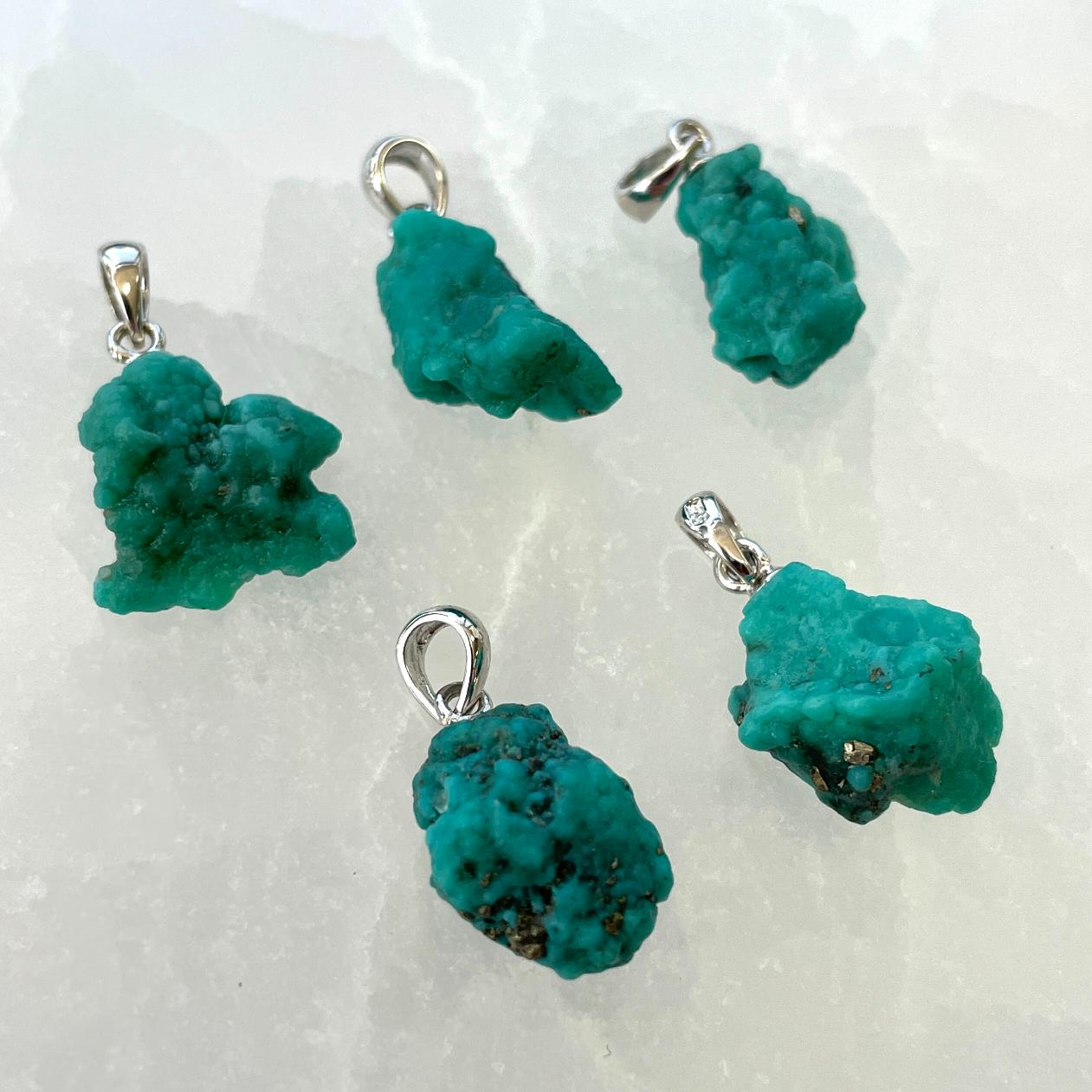 Turquoise AA Silver Pendant