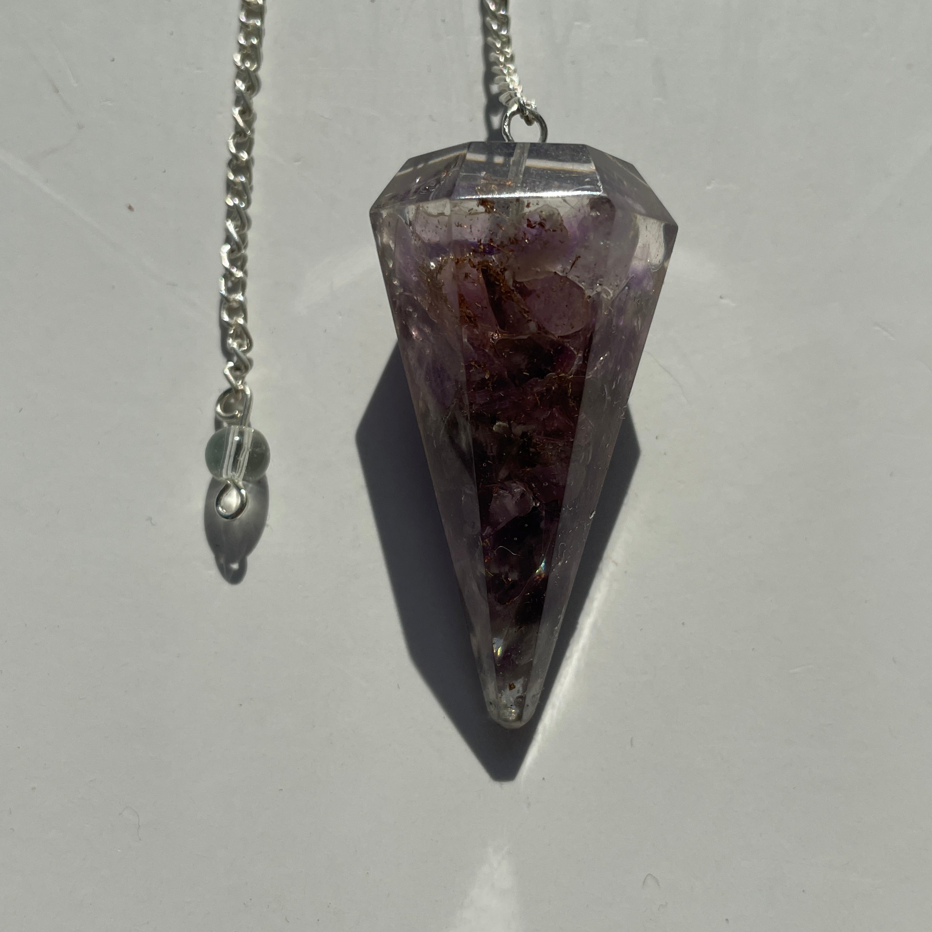 Orgonite Faceted Pendulum - Amethyst