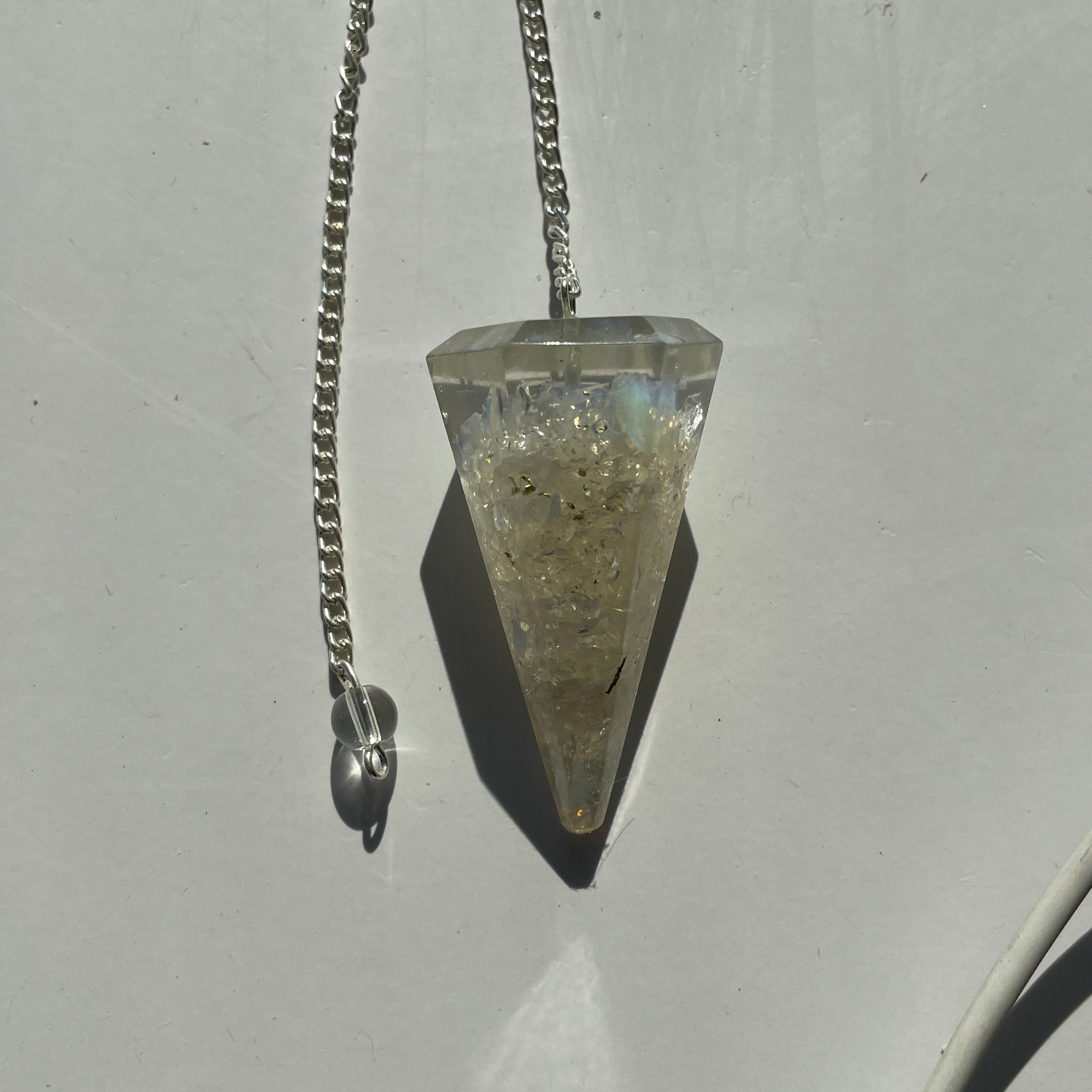 Orgonite Faceted Pendulum - Opalite