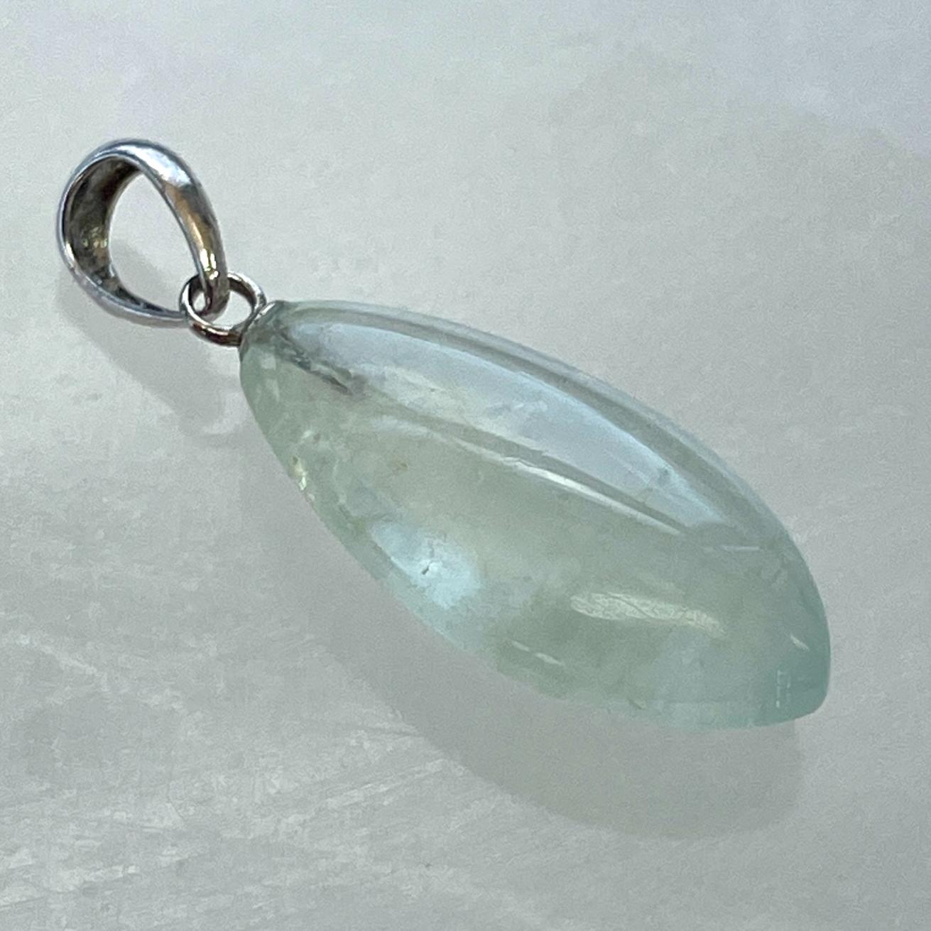 Aquamarine AB+ Sterling Silver Pendant