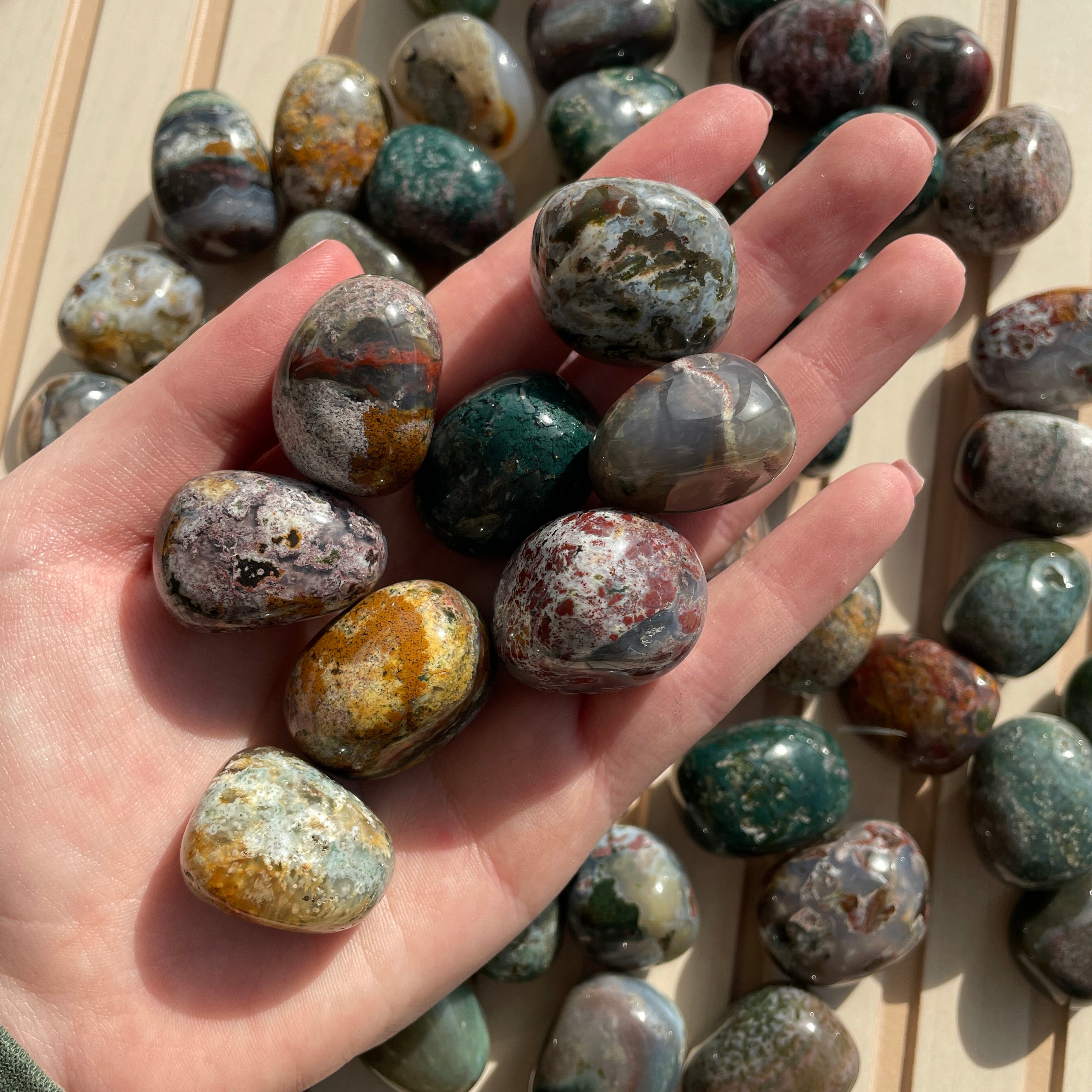 Ocean Jasper - Tumbled - (40-60pcs) - 1 KG