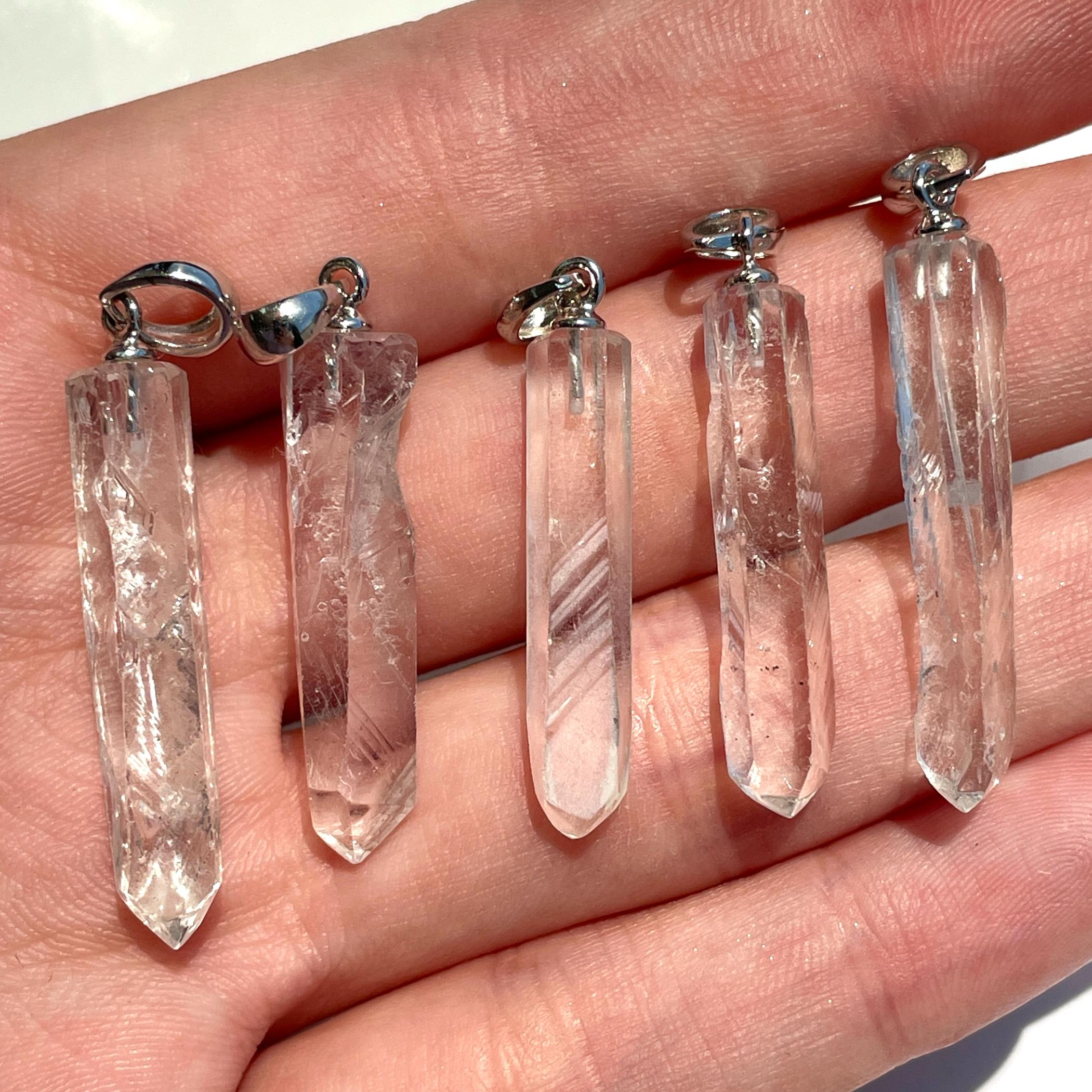 Alligator Quartz AA - Silver Pendant