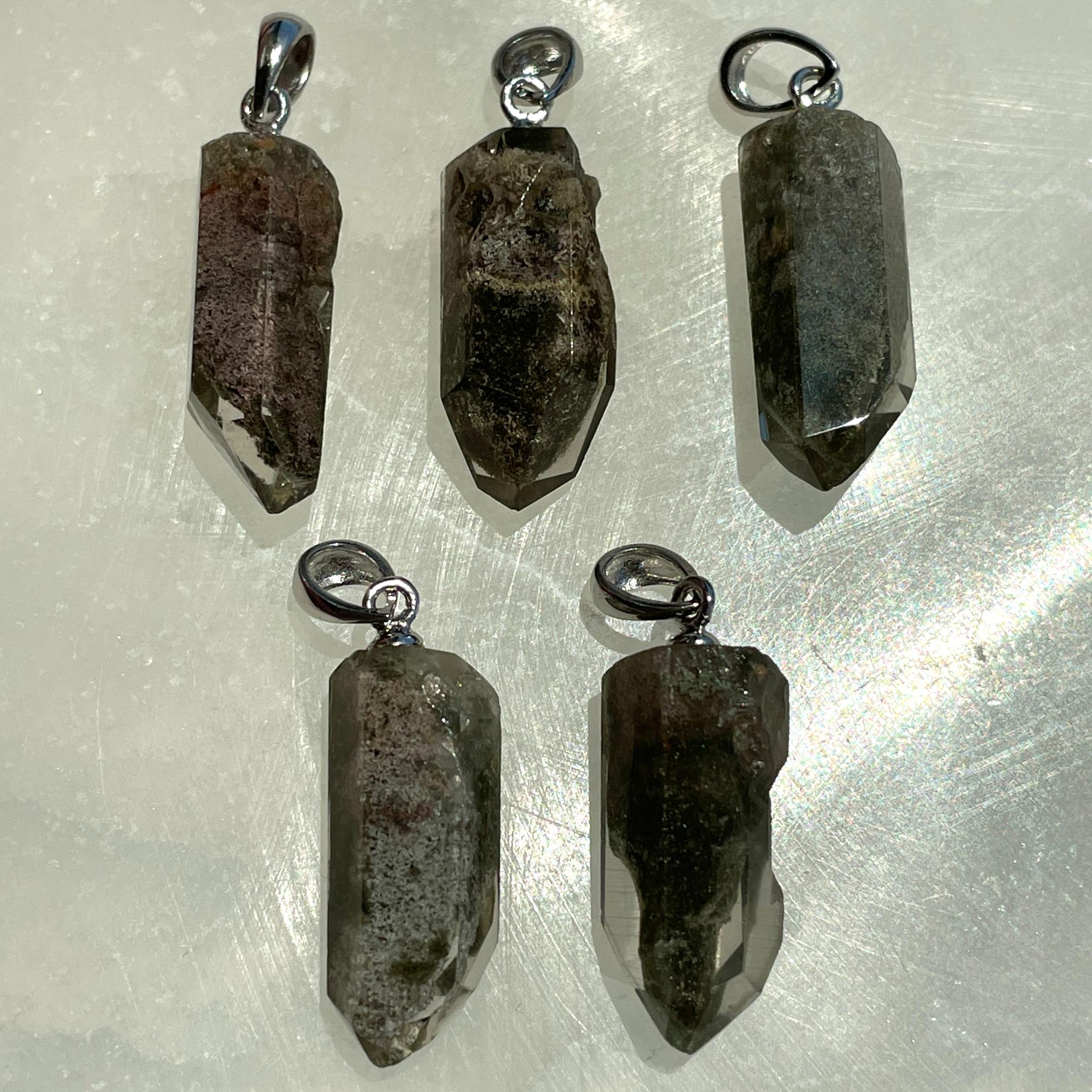 Green Phantom A+ Sterling Silver Pendant
