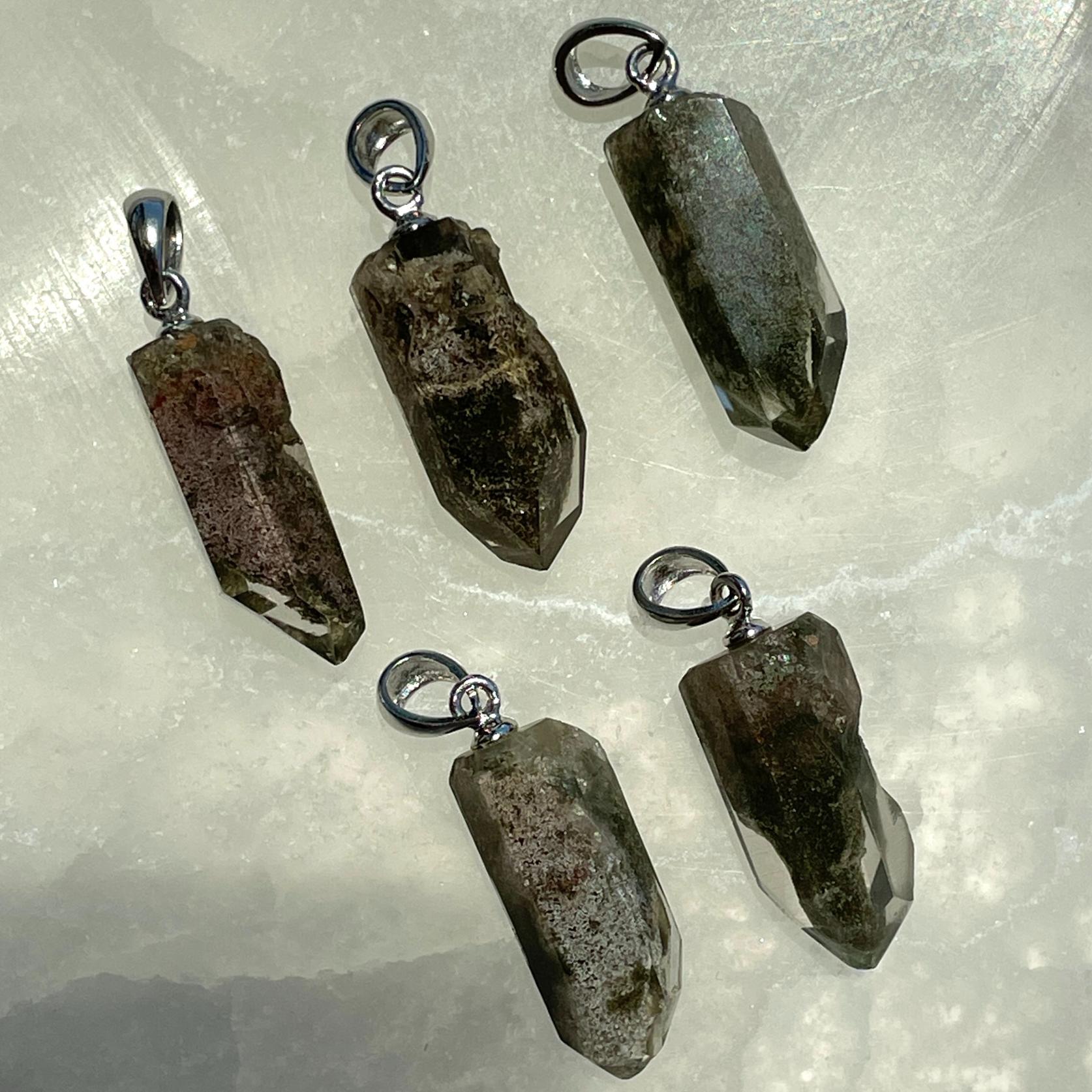 Green Phantom A+ Sterling Silver Pendant