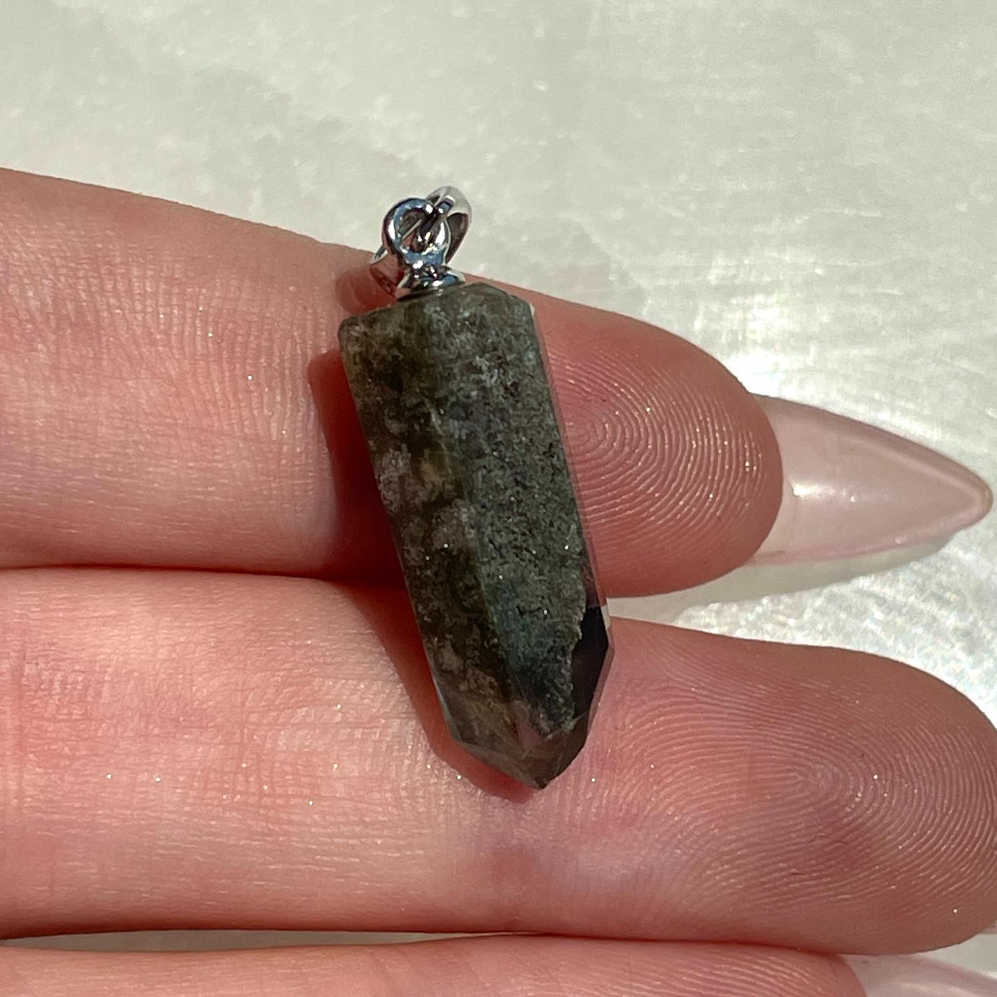 Green Phantom A+ Sterling Silver Pendant