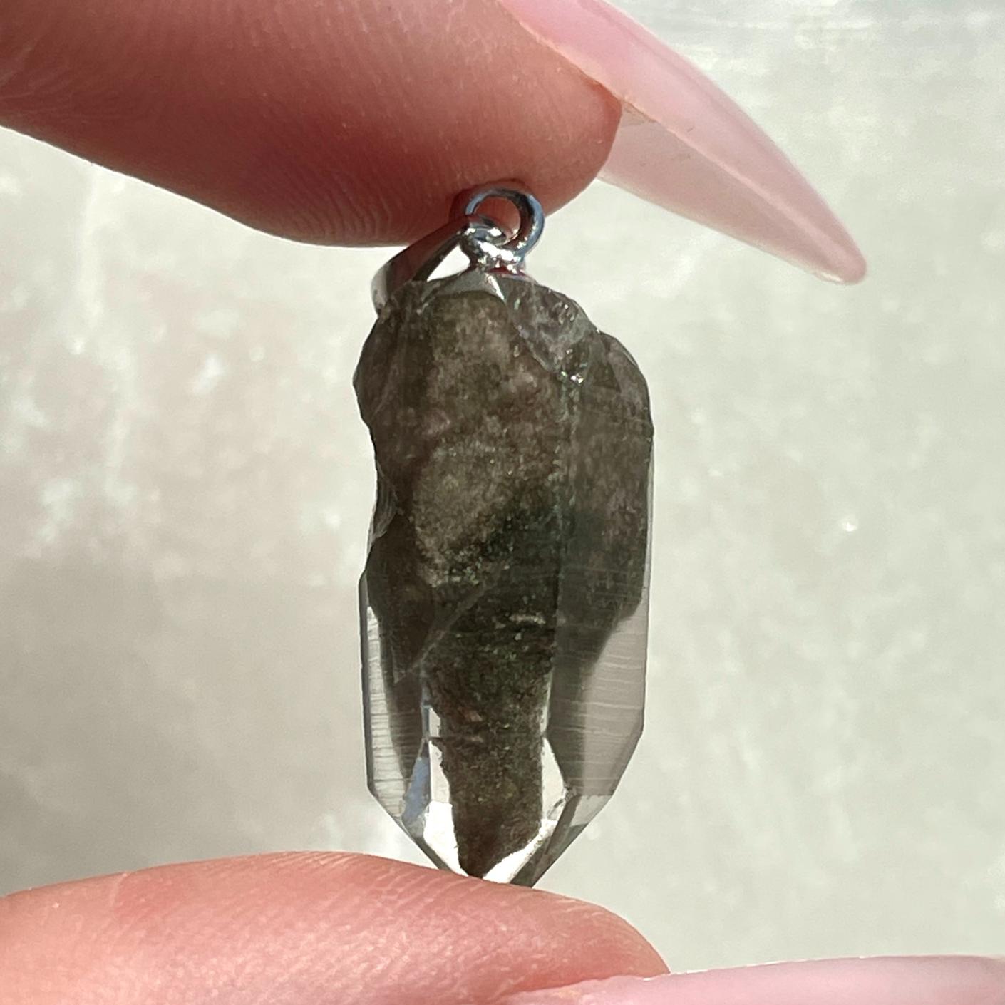 Green Phantom A+ Sterling Silver Pendant