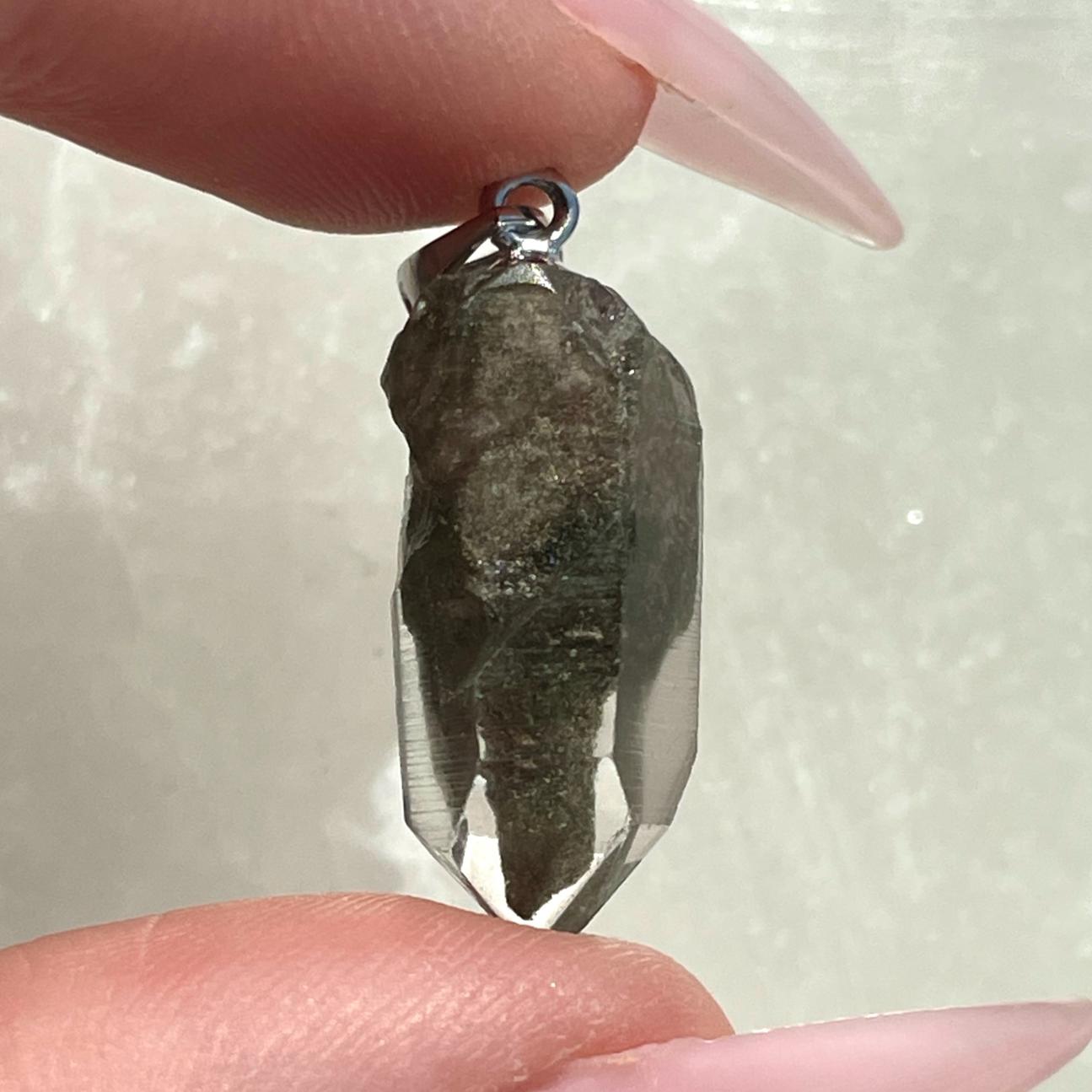 Green Phantom A+ Sterling Silver Pendant