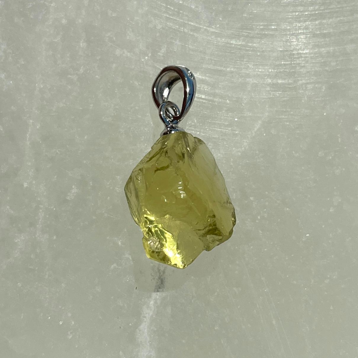 Lemon Quartz AA Sterling Silver Pendant