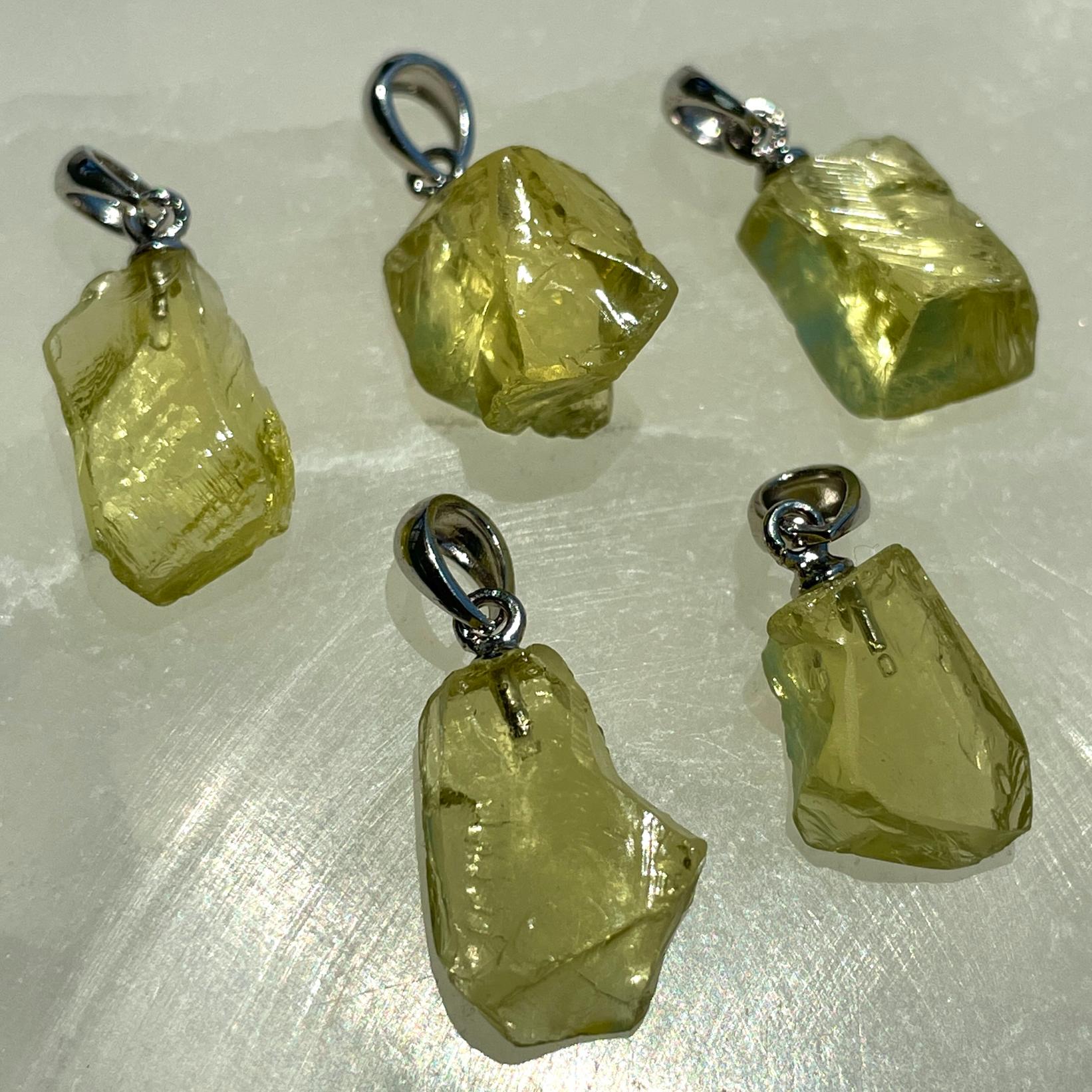 Lemon Quartz AA Sterling Silver Pendant