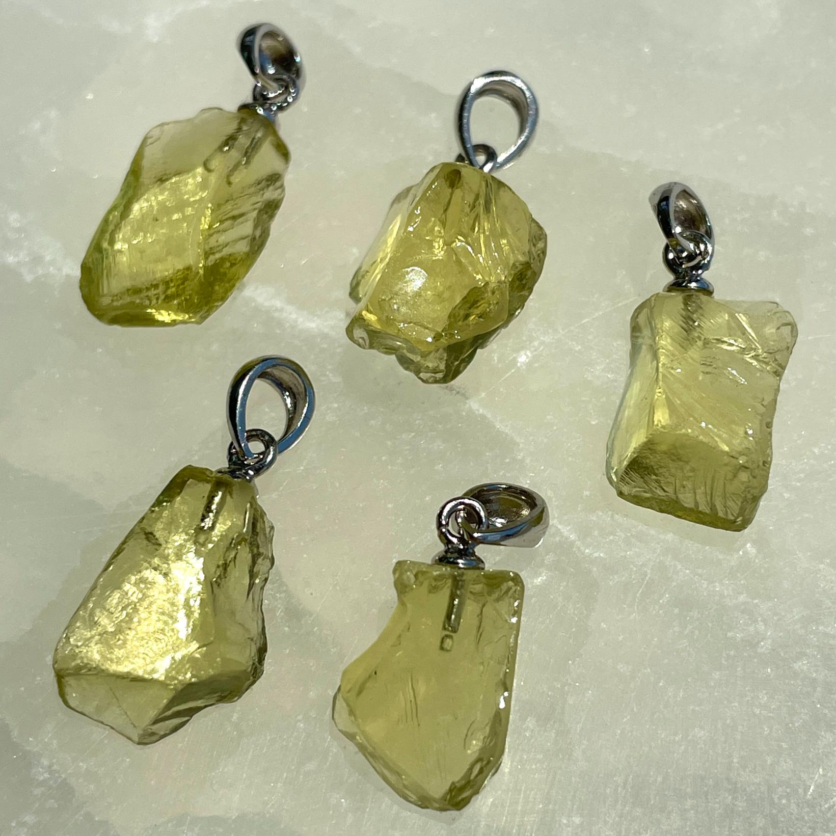 Lemon Quartz AA Sterling Silver Pendant