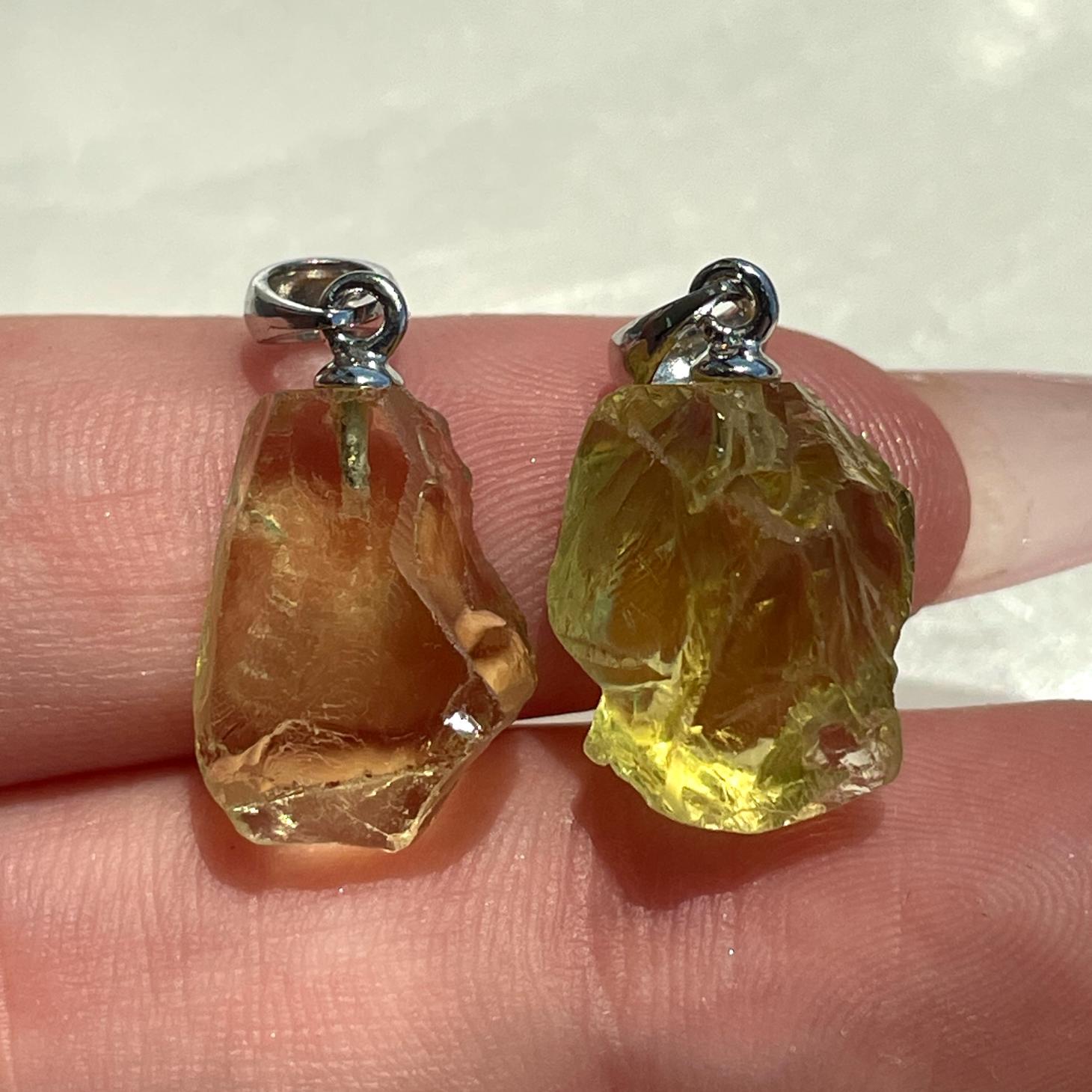 Lemon Quartz AA Sterling Silver Pendant