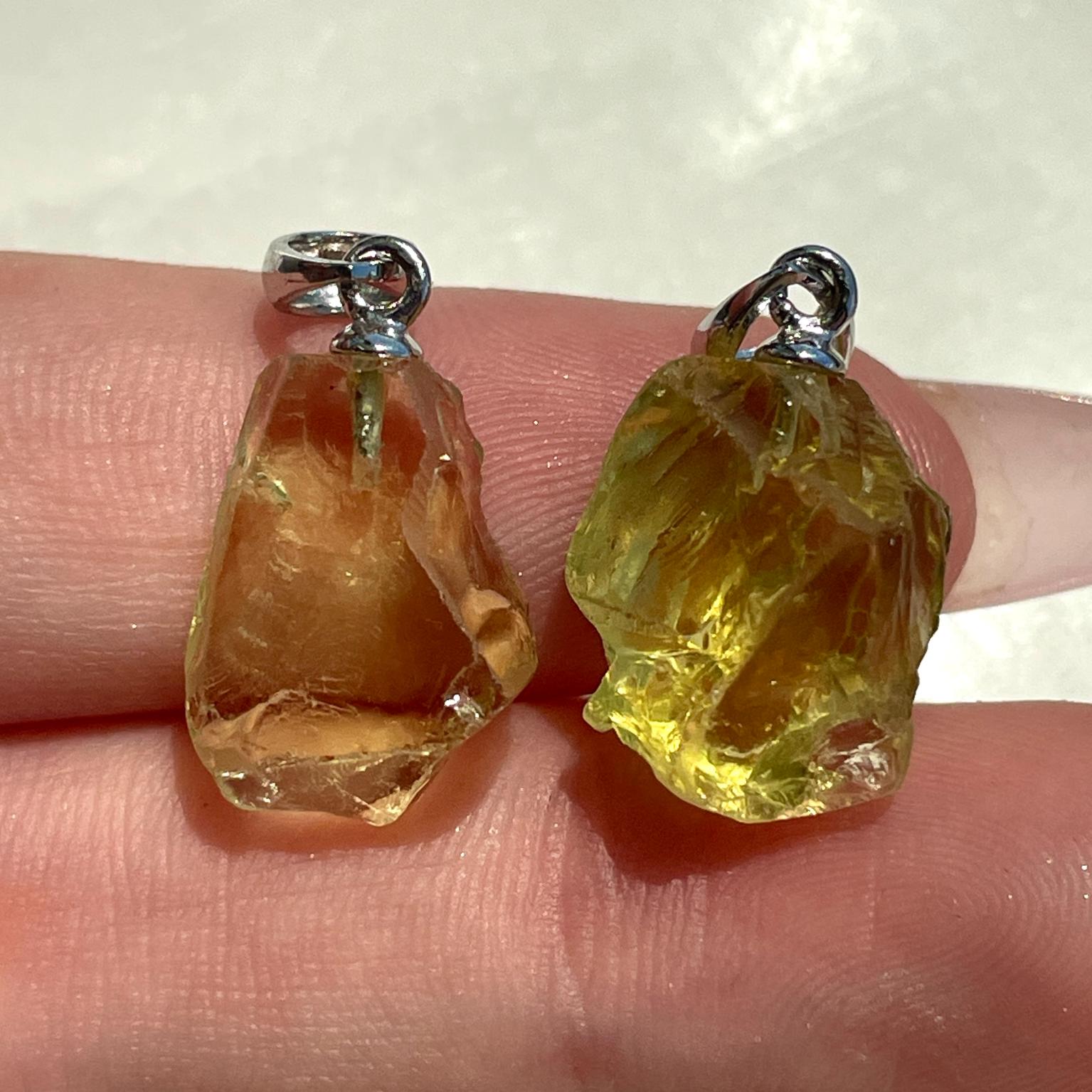 Lemon Quartz AA Sterling Silver Pendant