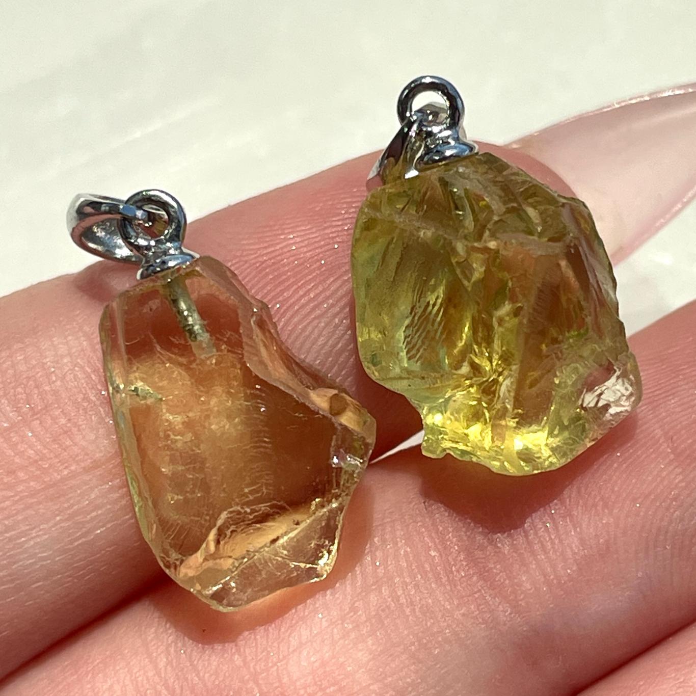Lemon Quartz AA Sterling Silver Pendant