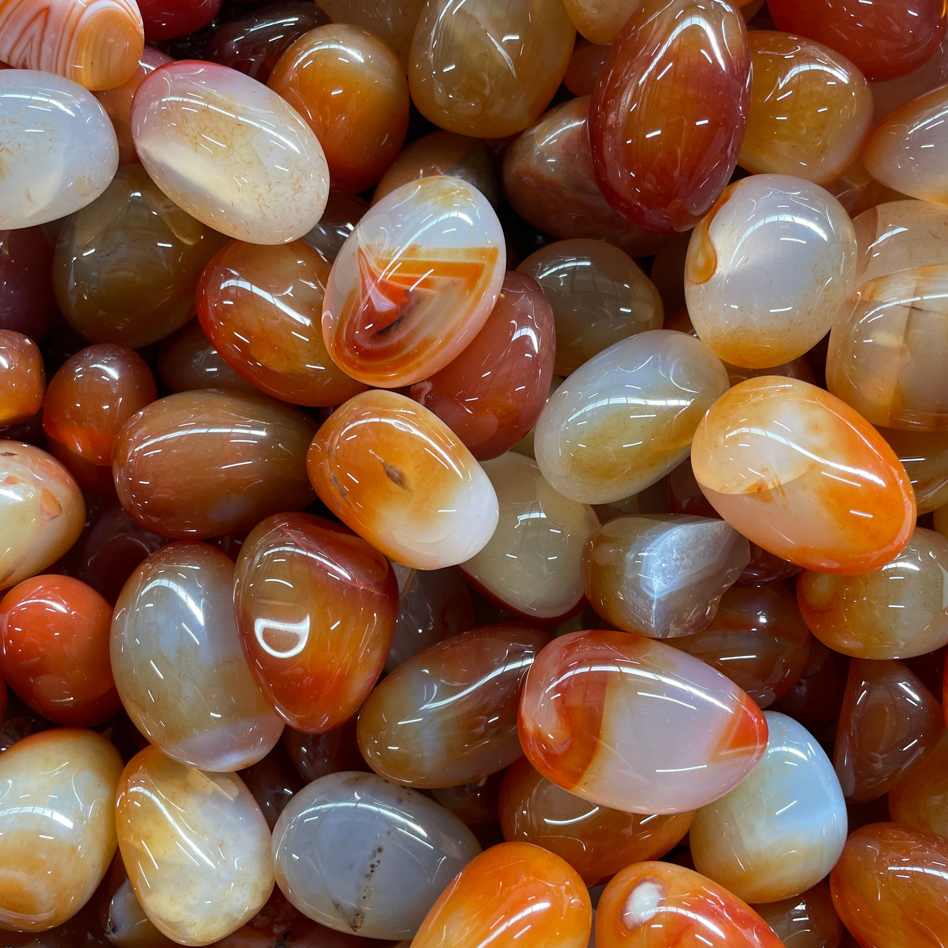 Carnelian - Tumbled - (40 to 60 pc) - 1 KG