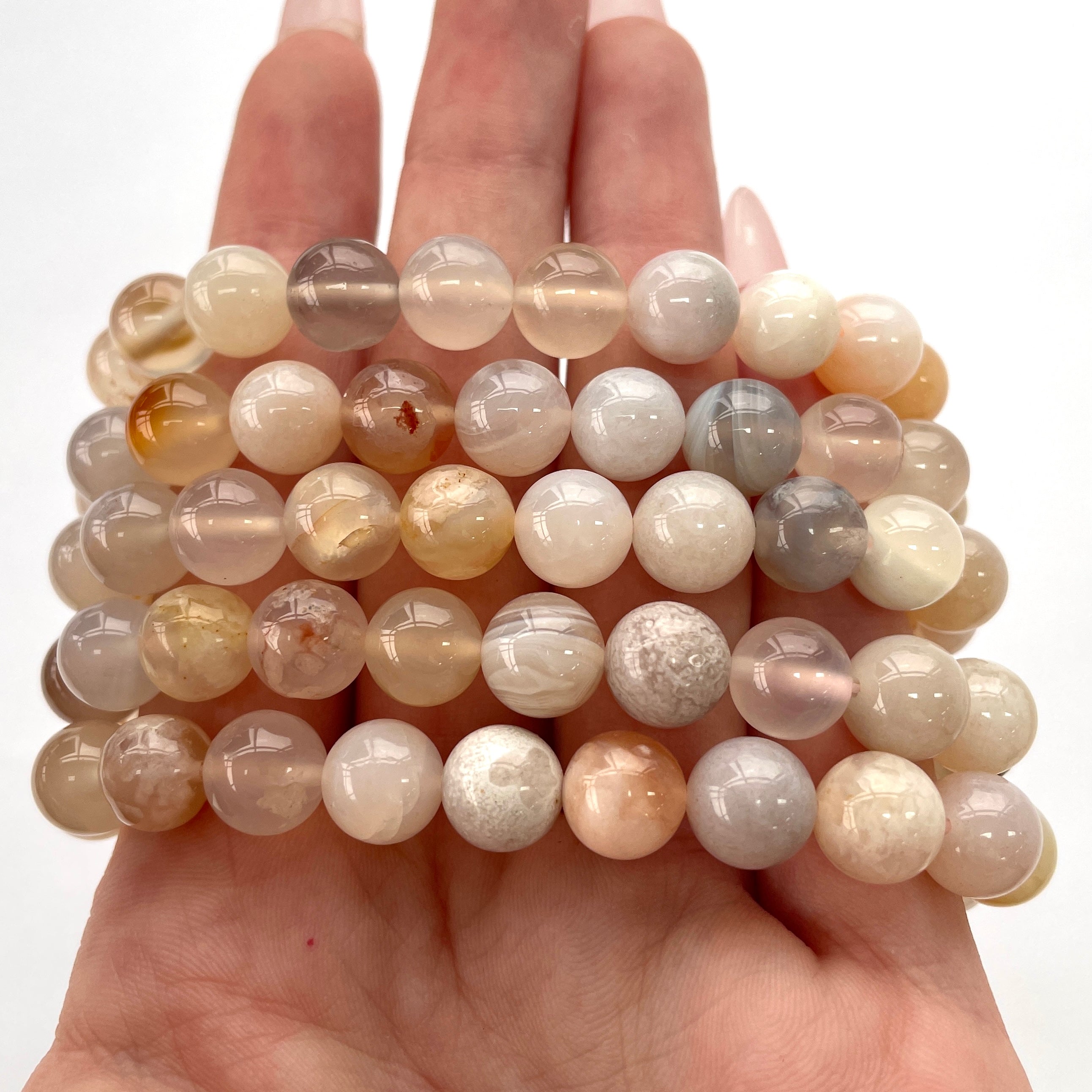 Blossom Agate Beads Bracelet