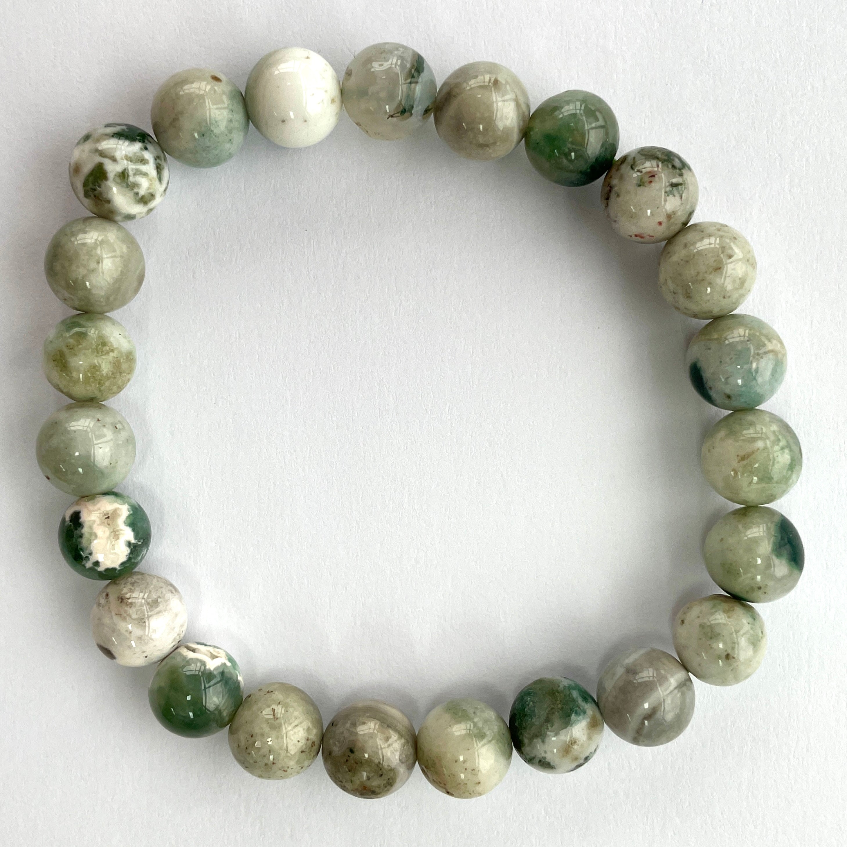 Tree Agate Beads Bracelet