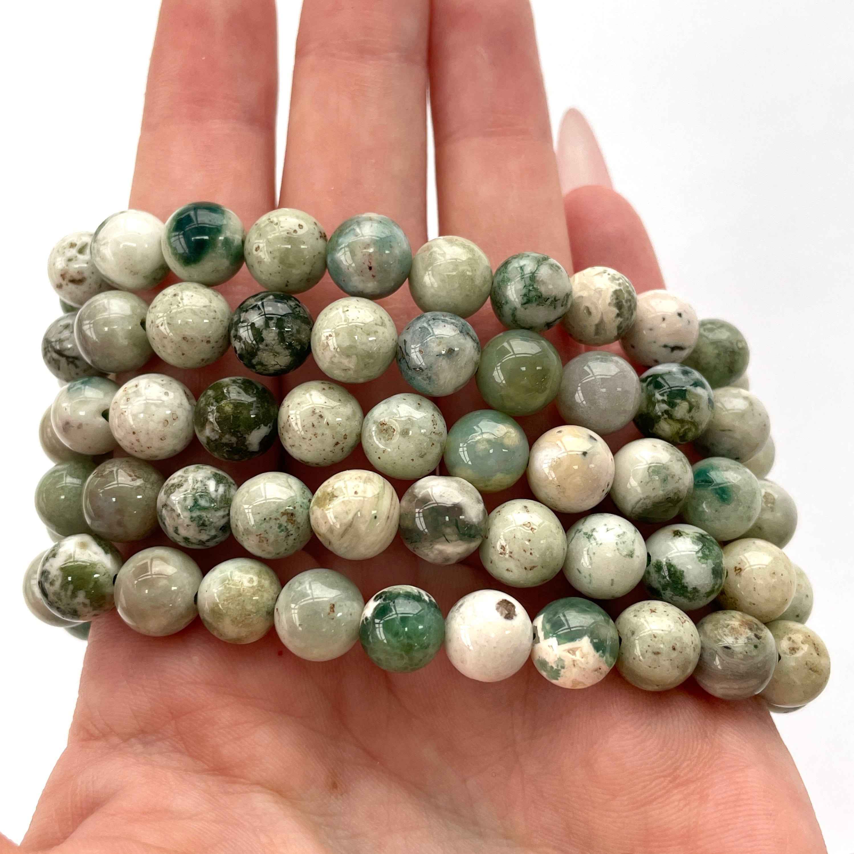 Tree Agate Beads Bracelet
