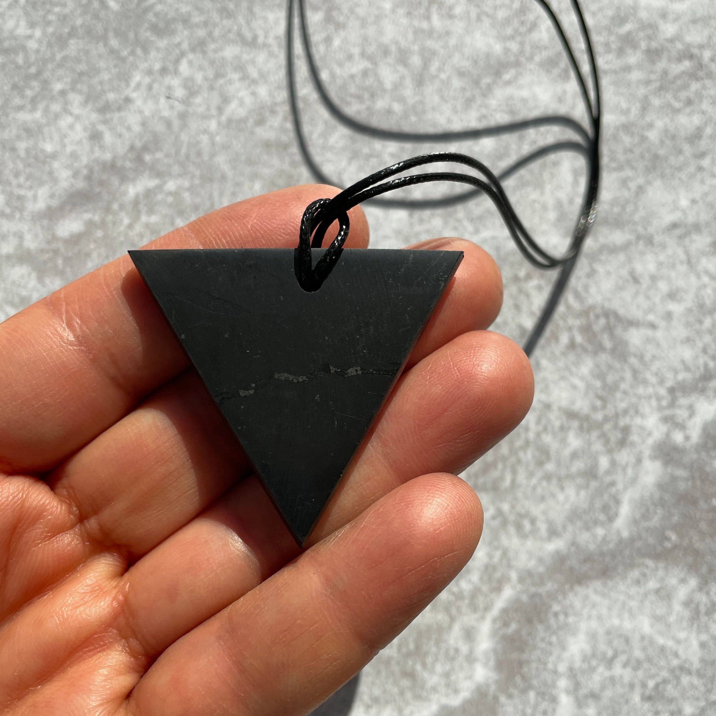 Shungite Necklace - Triangle