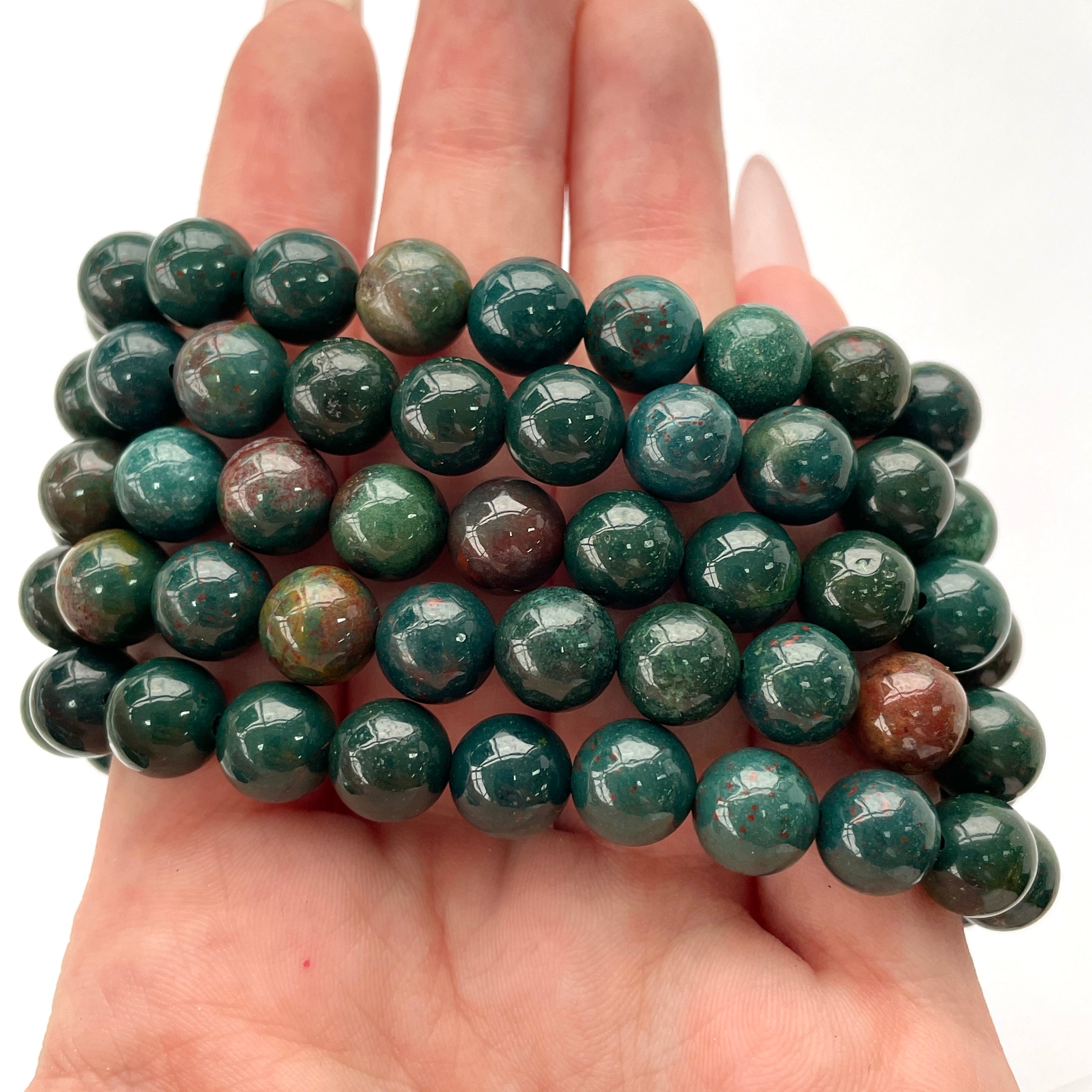 Blood Jasper Beads Bracelet