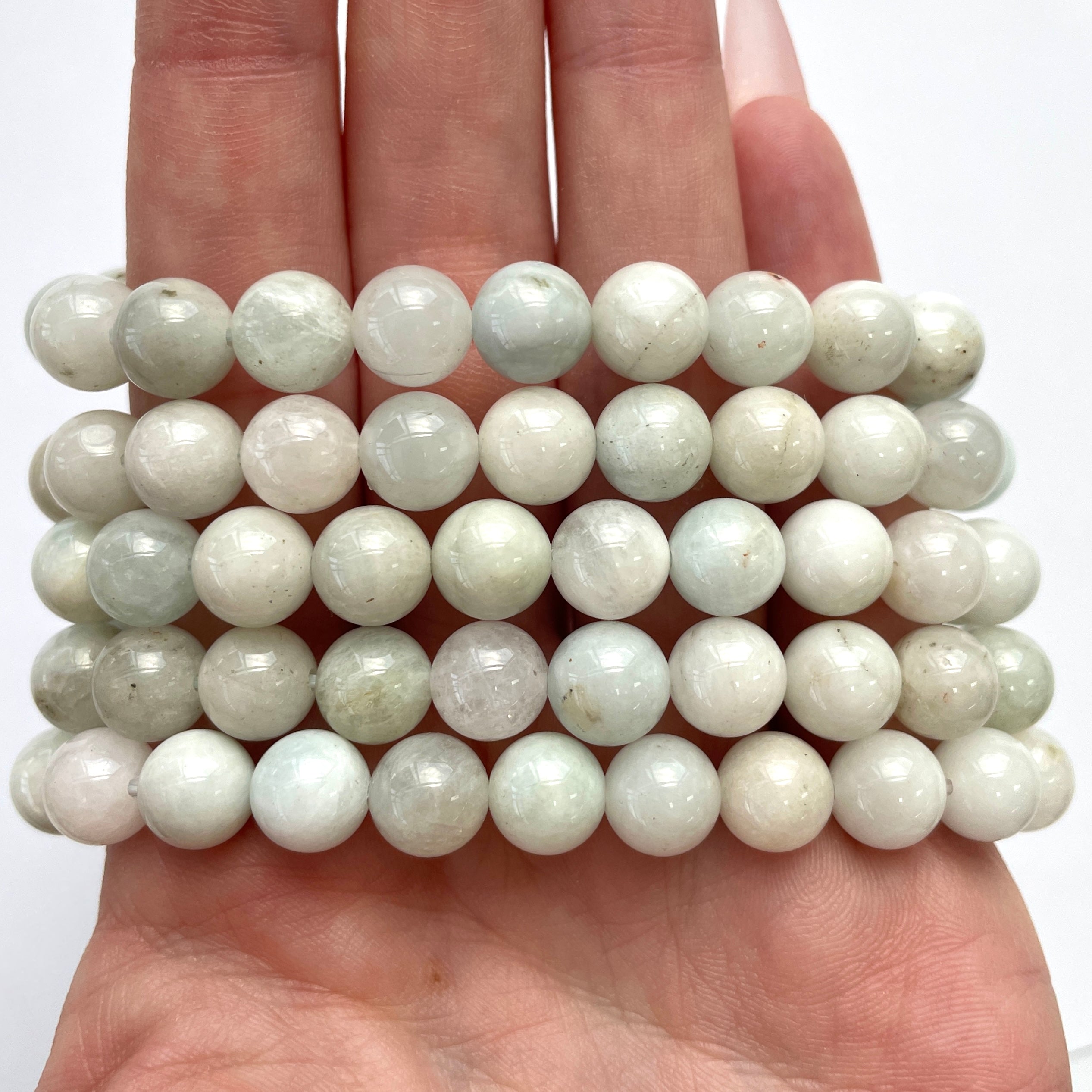 Aquamarine B Beads Bracelet - 8mm