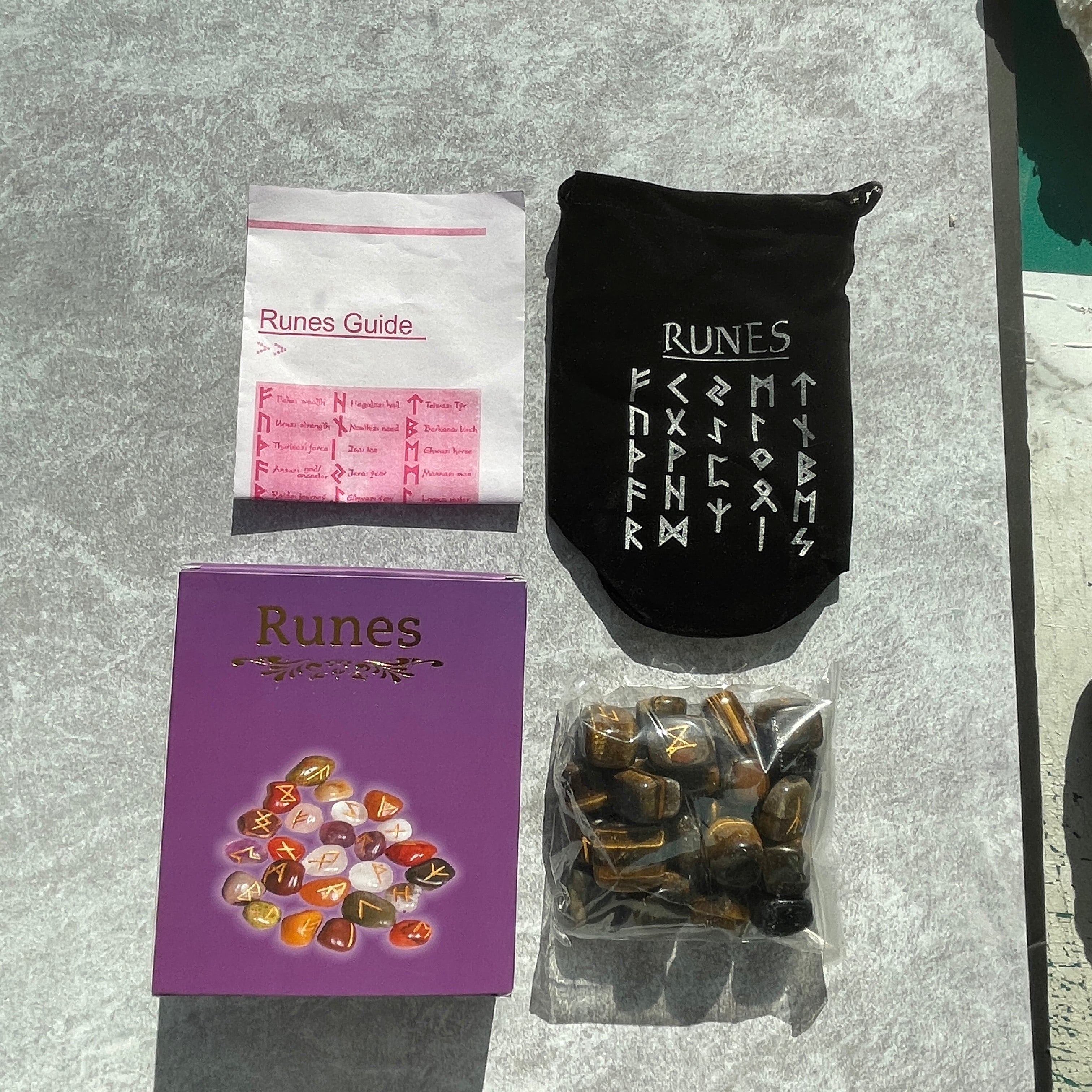 Tigers Eye - Boxed Runes Set