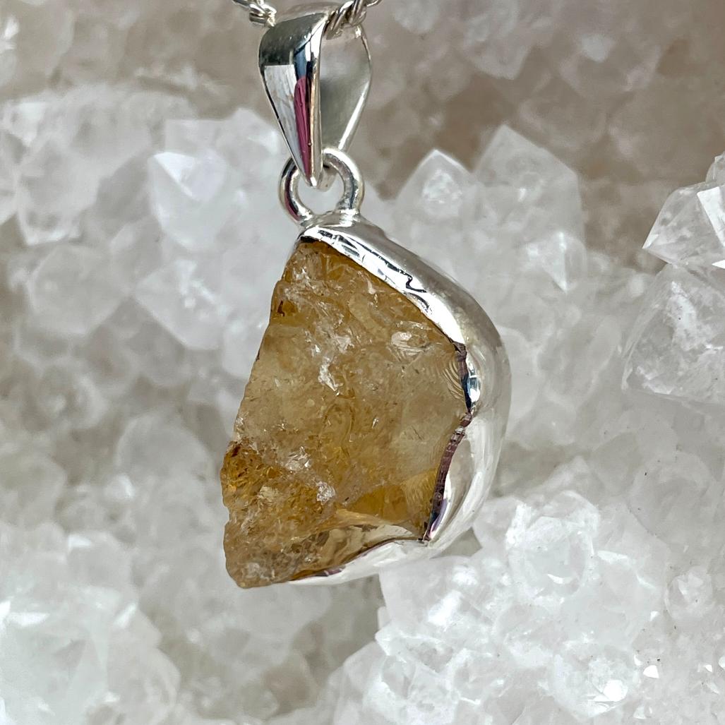 Citrine St. Silver Pendant (2)