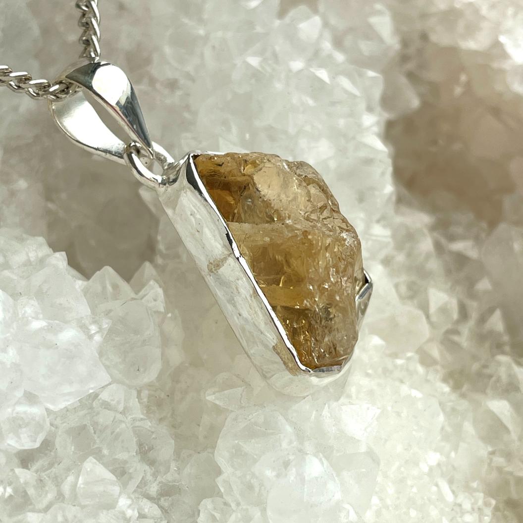 Citrine St. Silver Pendant (2)