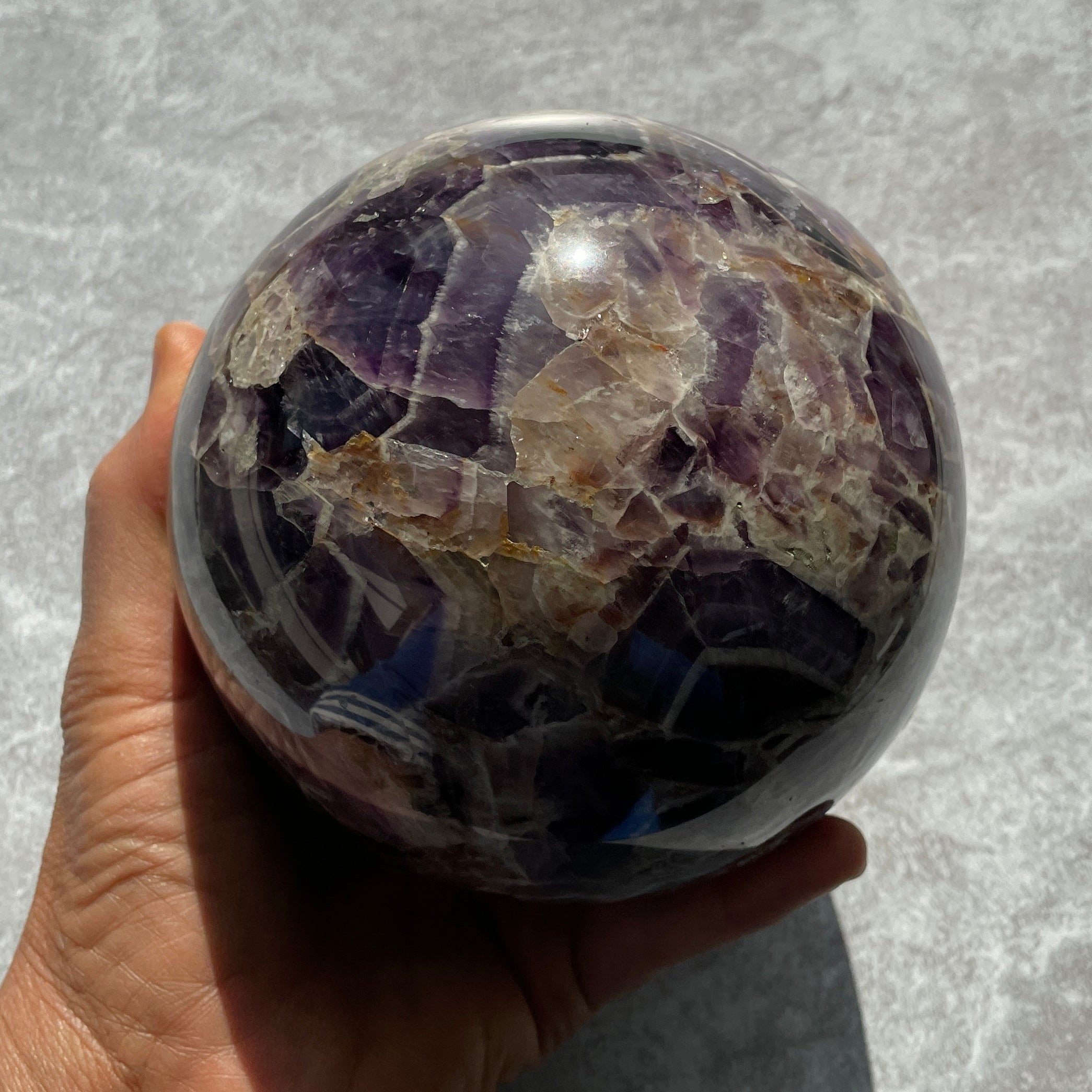 Chevron Amethyst - Large Sphere - 04