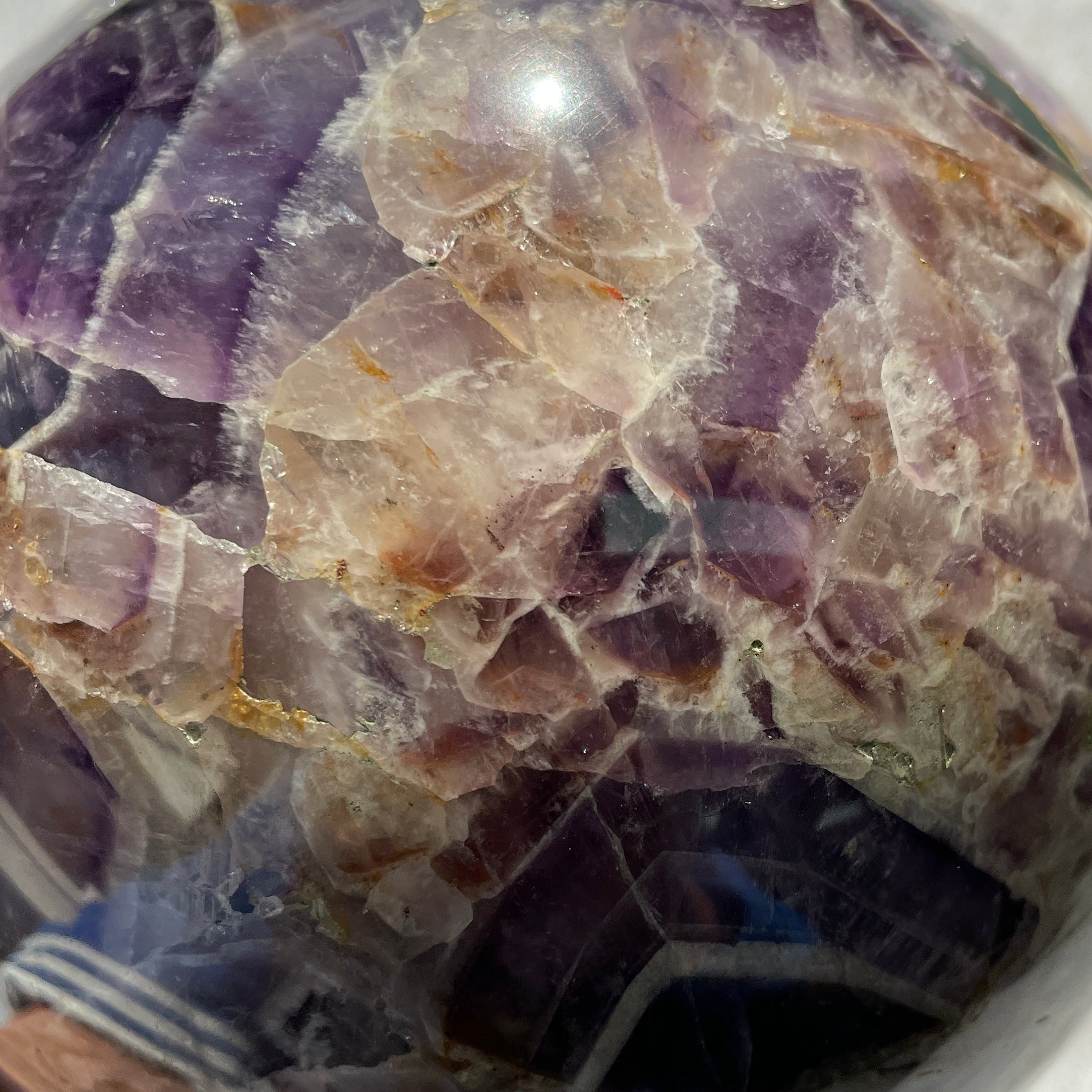 Chevron Amethyst - Large Sphere - 04