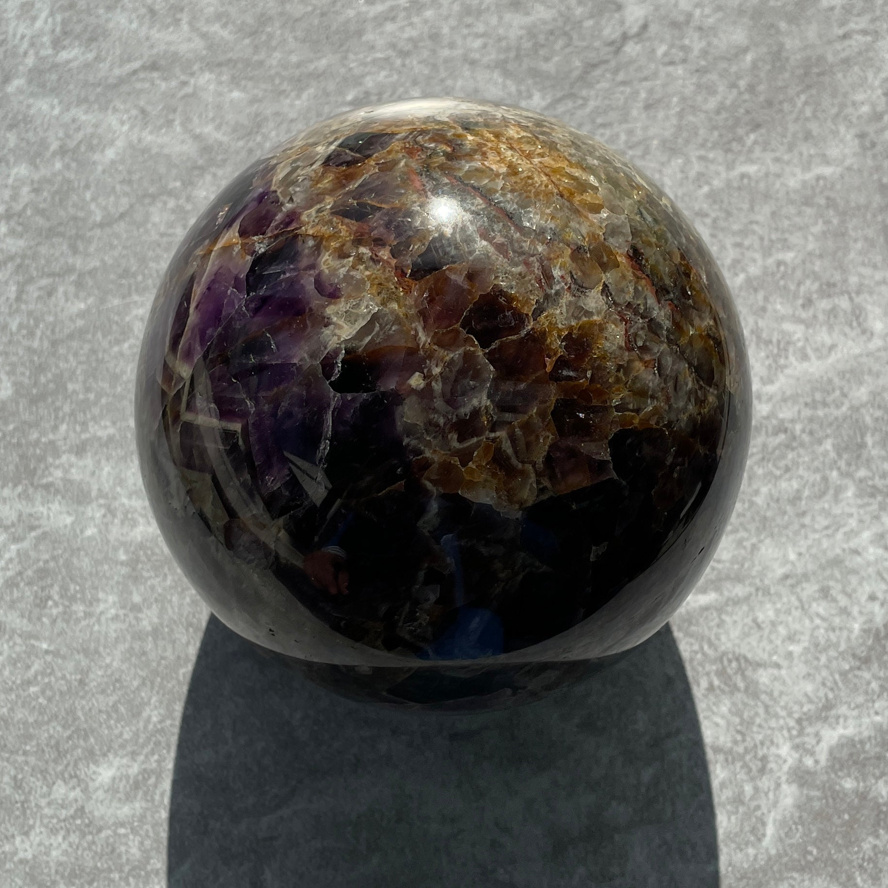 Chevron Amethyst - Large Sphere - 04