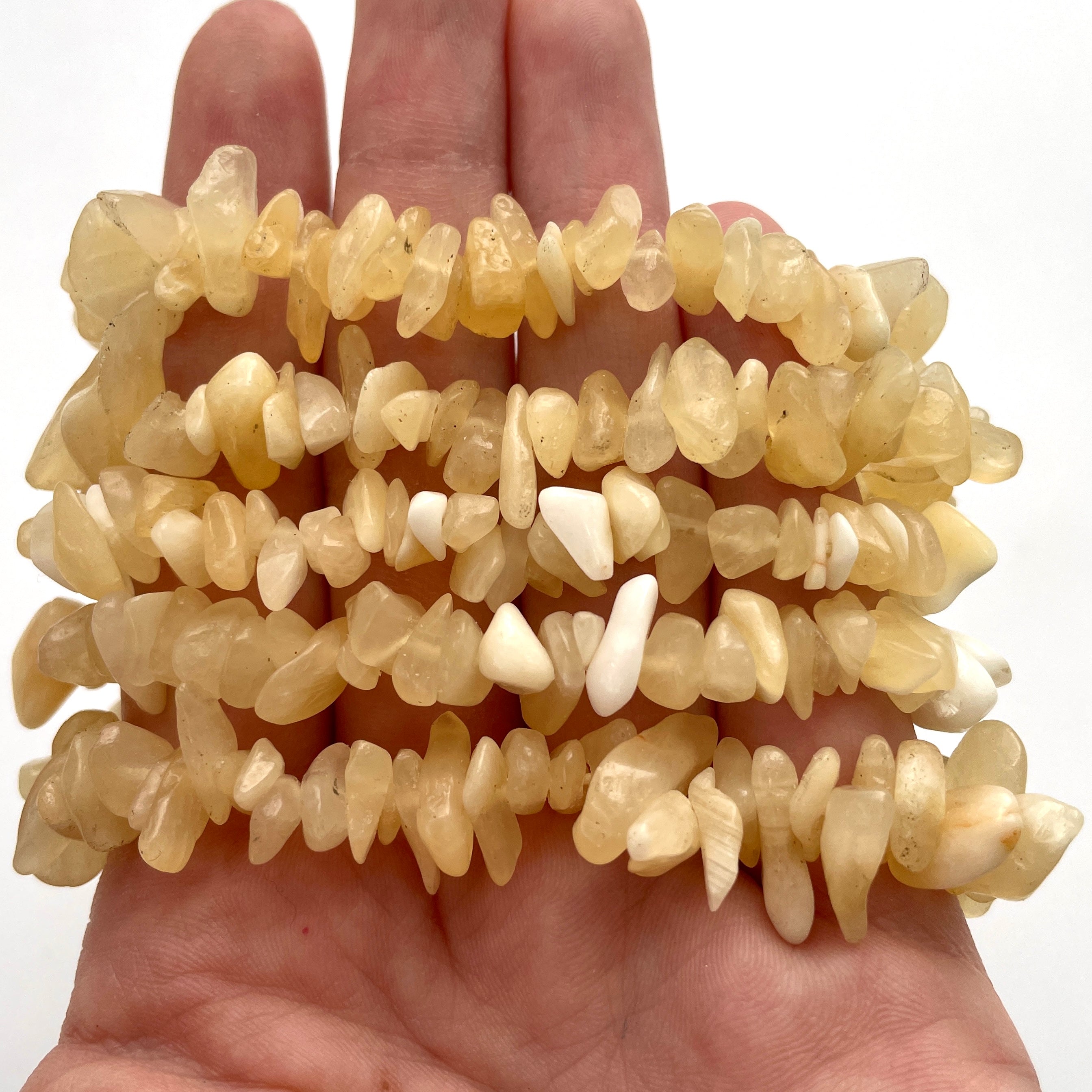 Orange Calcite Chip Bracelet