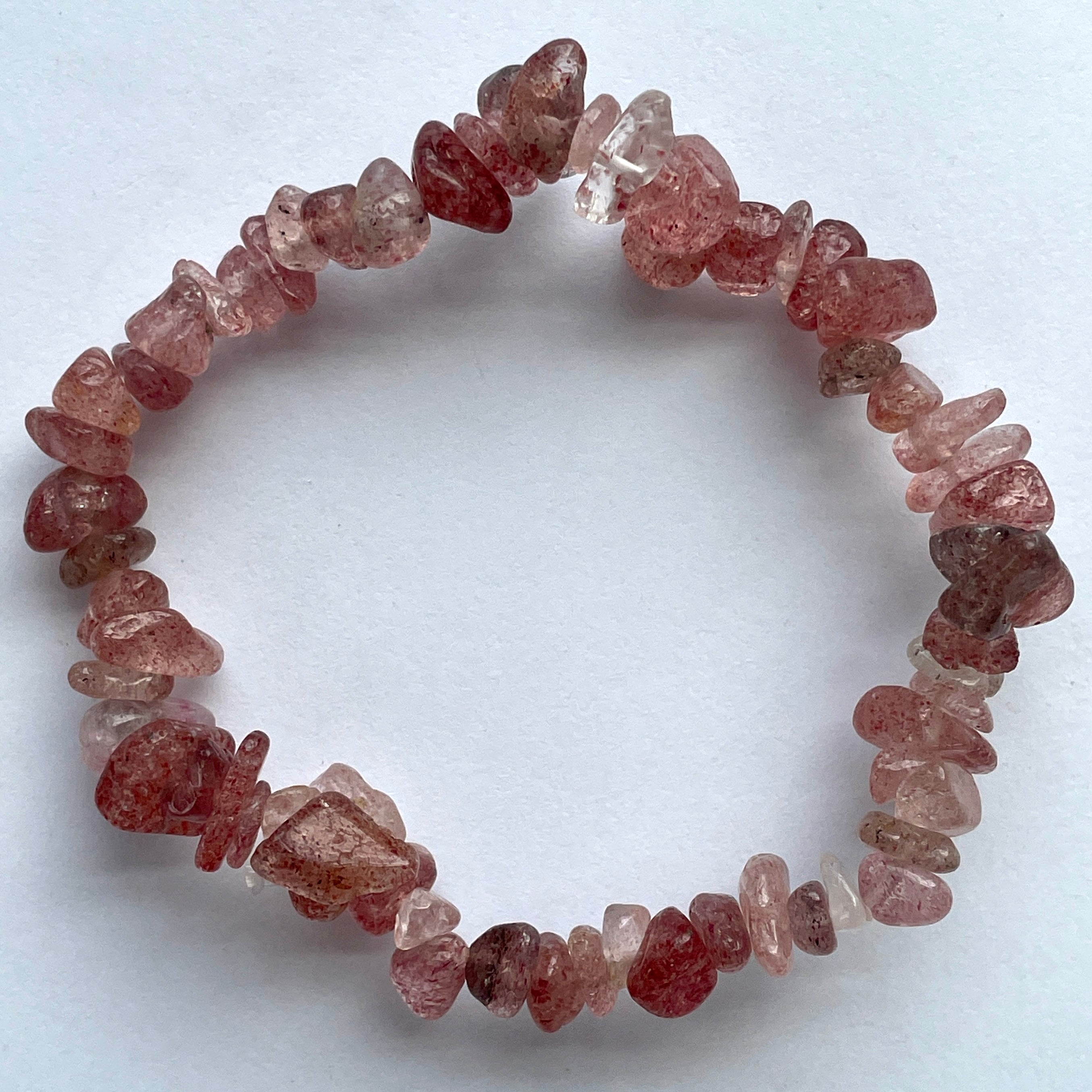 Strawberry Quartz Chip Bracelet