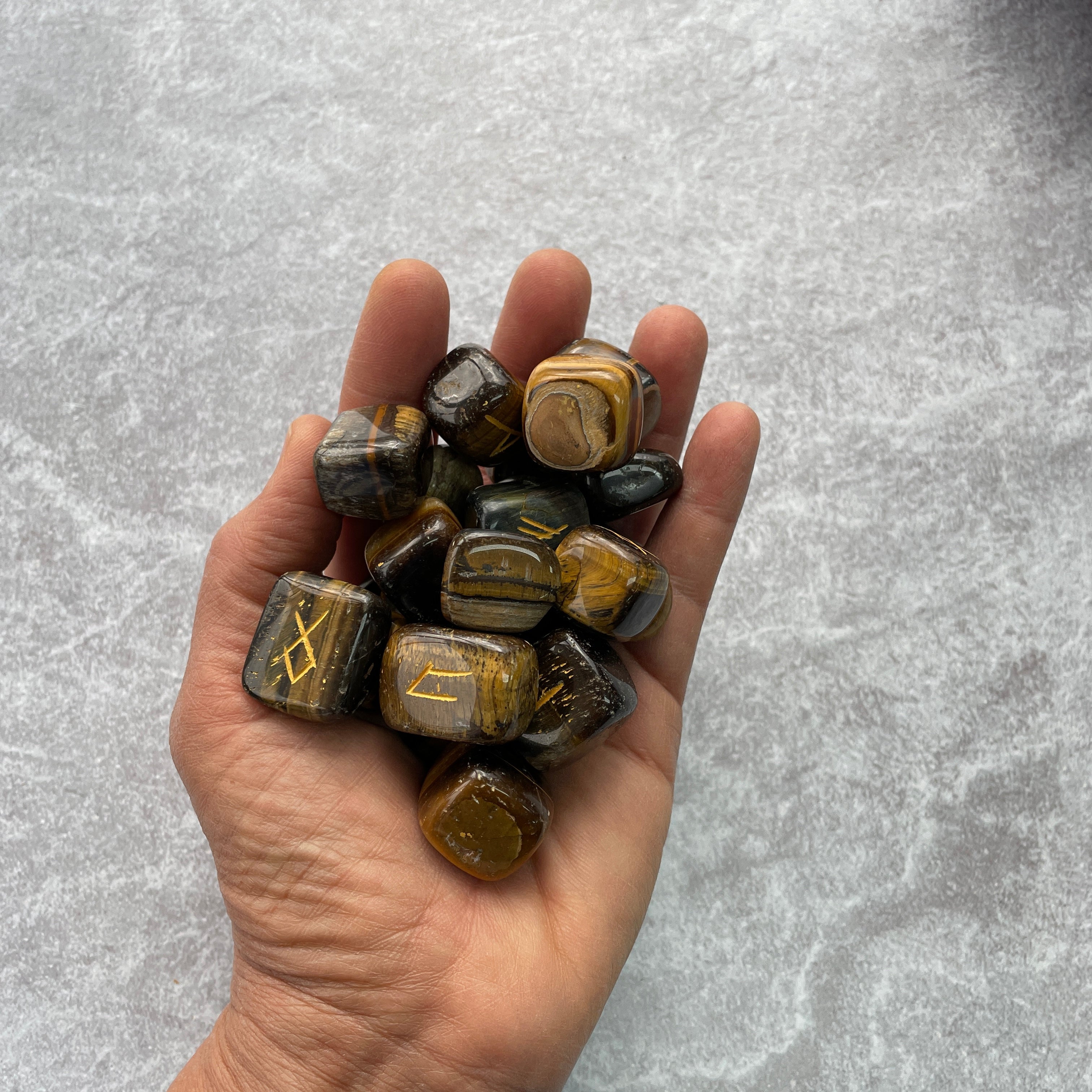 Tigers Eye - Boxed Runes Set