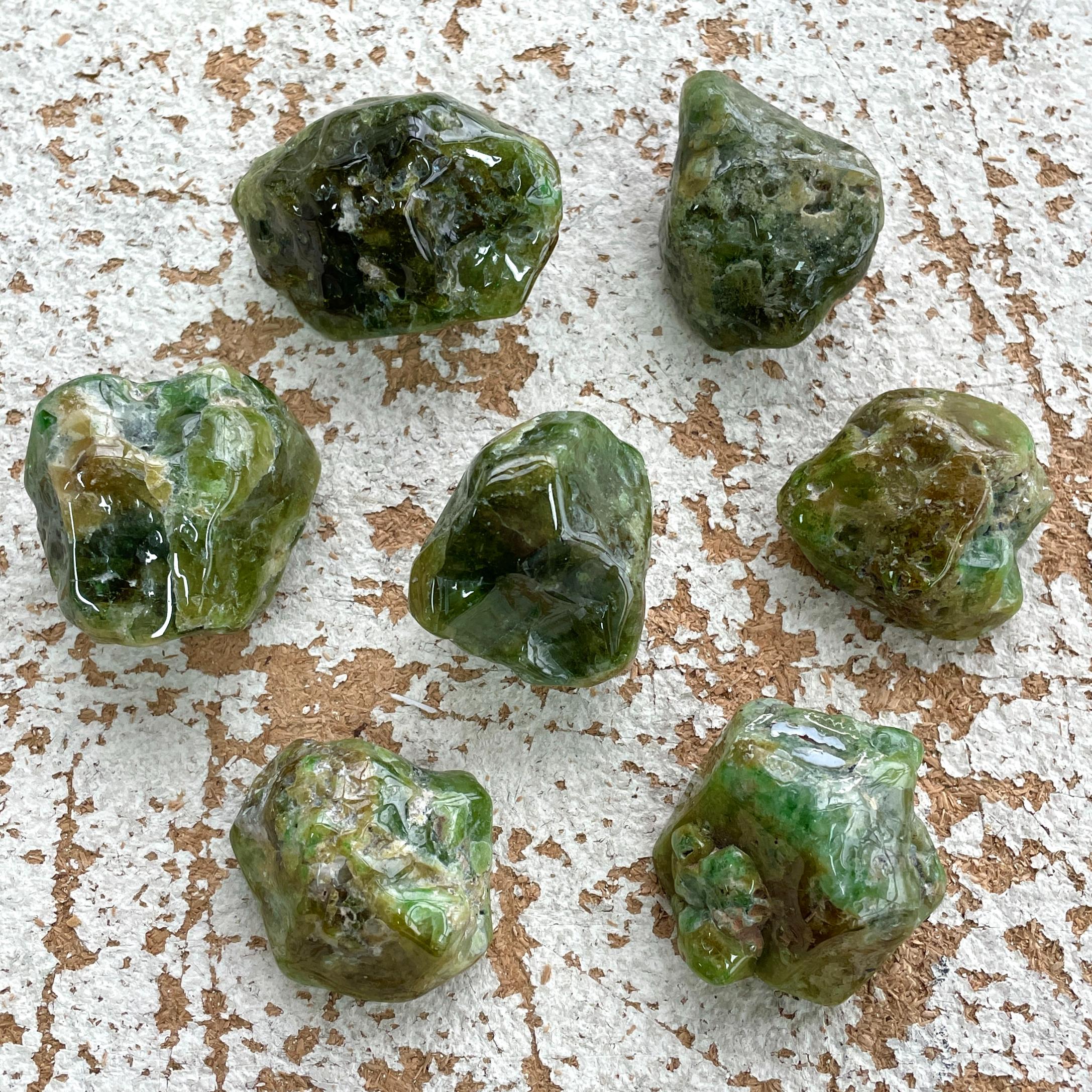 Green Garnet A Grade Polished Freeform - LRG